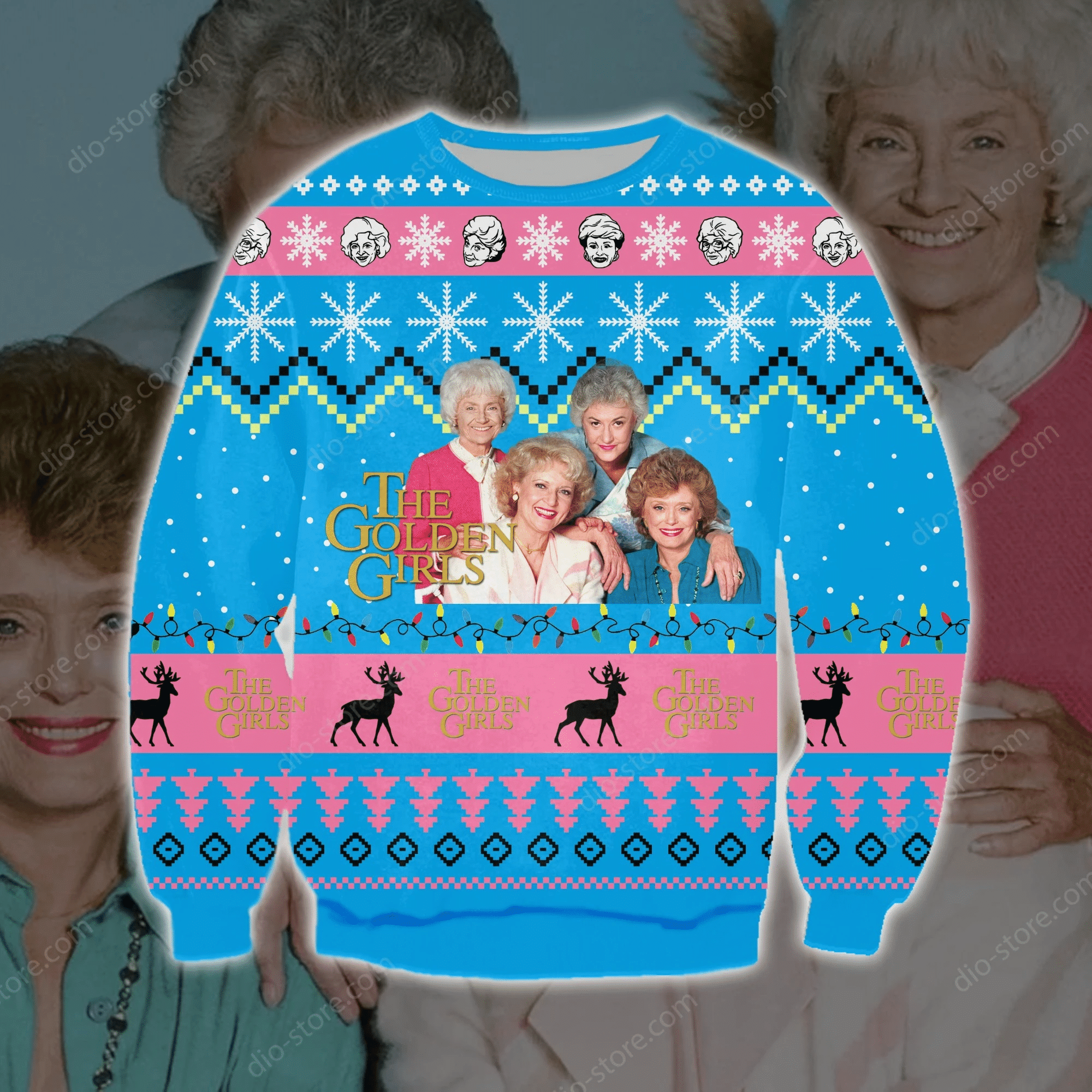 The Golden Girls Ugly Christmas Sweater Adult 3D Funny Matching for family