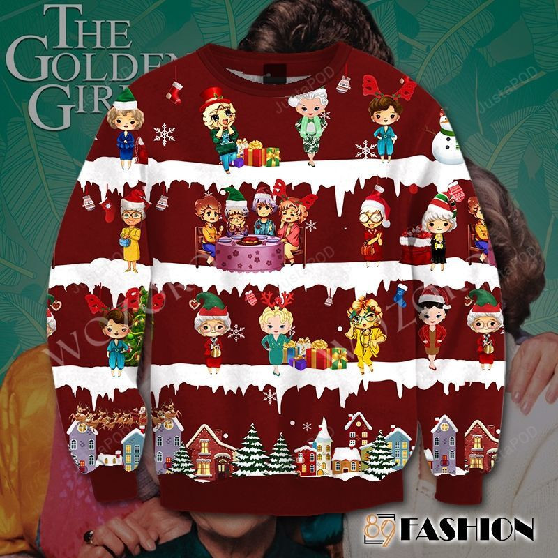 The Golden Girls Ugly Christmas Sweater Adult 3D Funny Matching for family