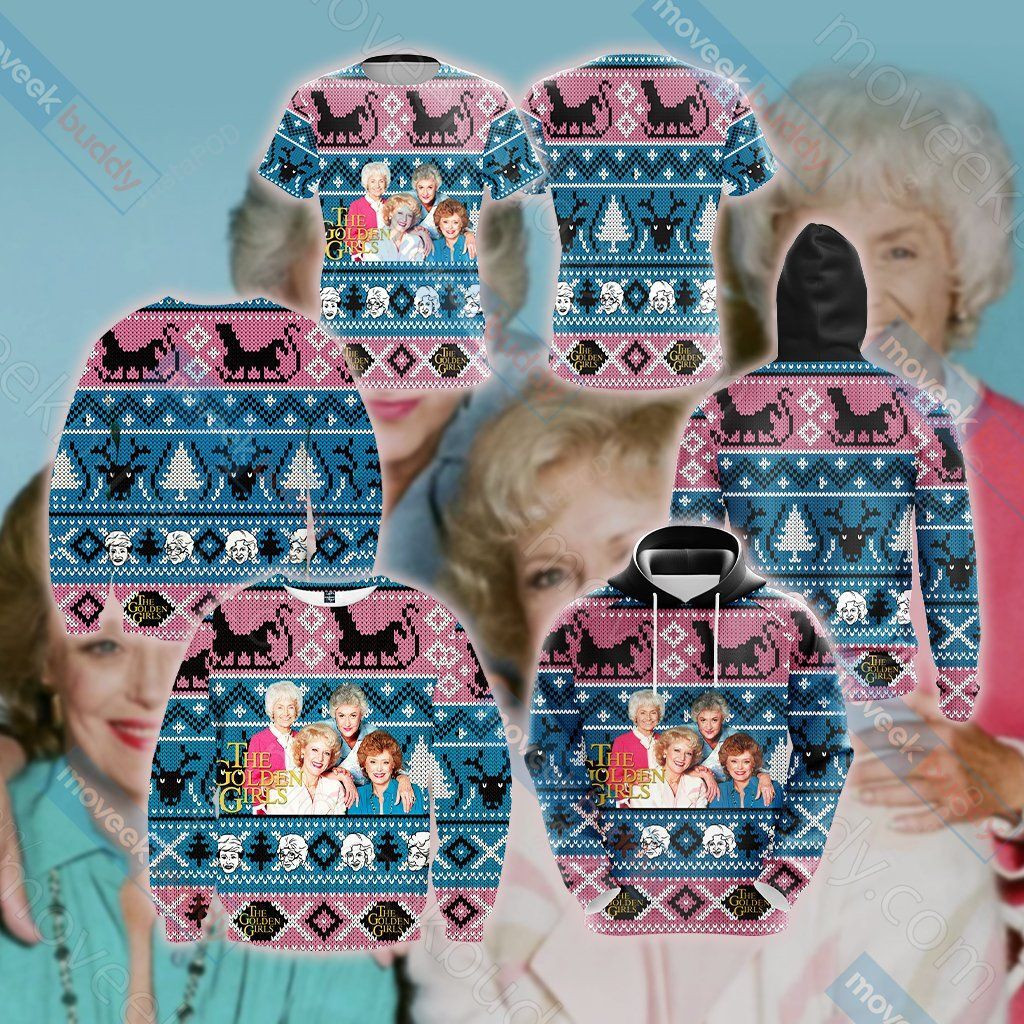 The Golden Girls Ugly Christmas Sweater Adult 3D Funny Matching for family