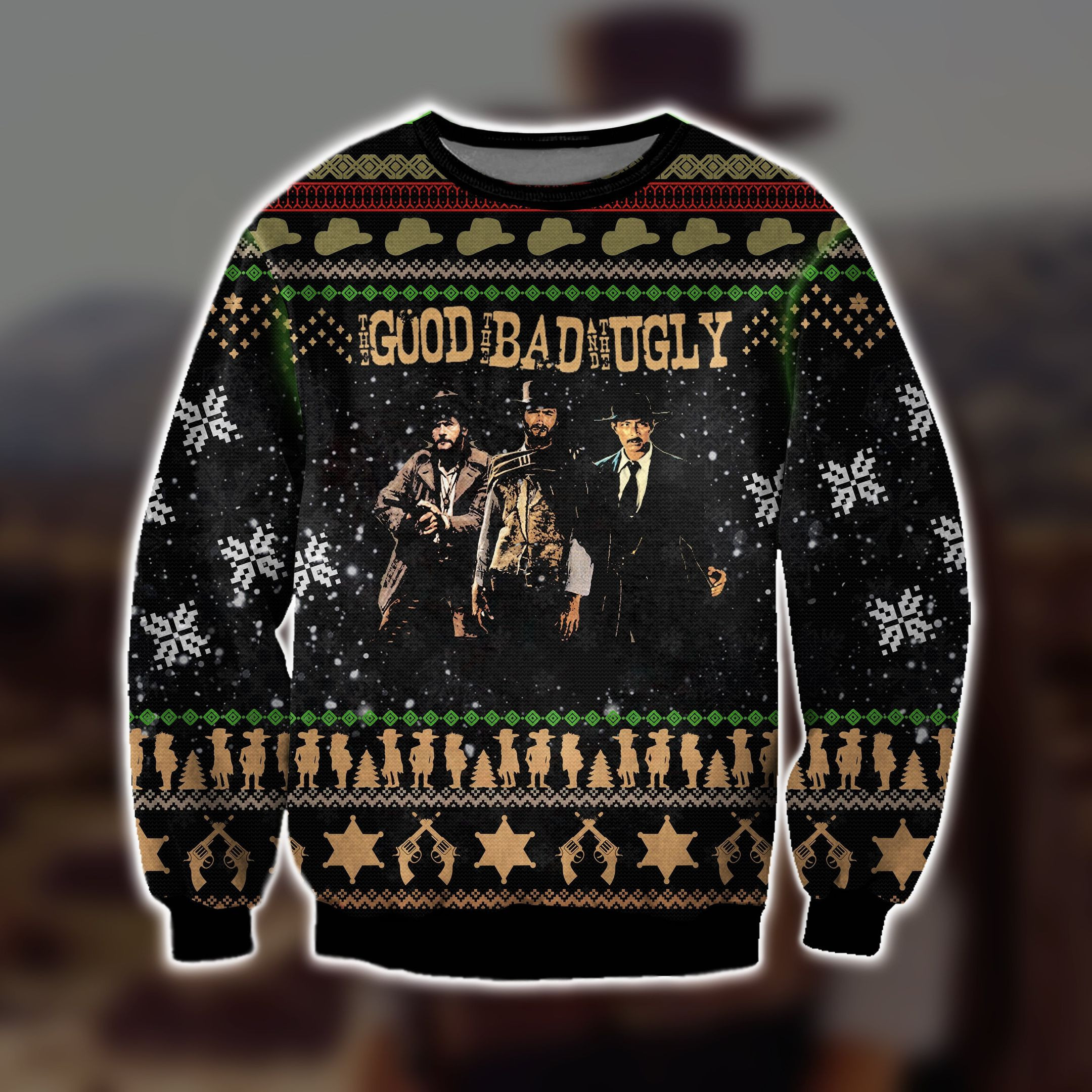 The Good The Bad And The Ugly Knitting Pattern For Unisex Ugly Christmas Sweater Adult 3D Funny Matching for family