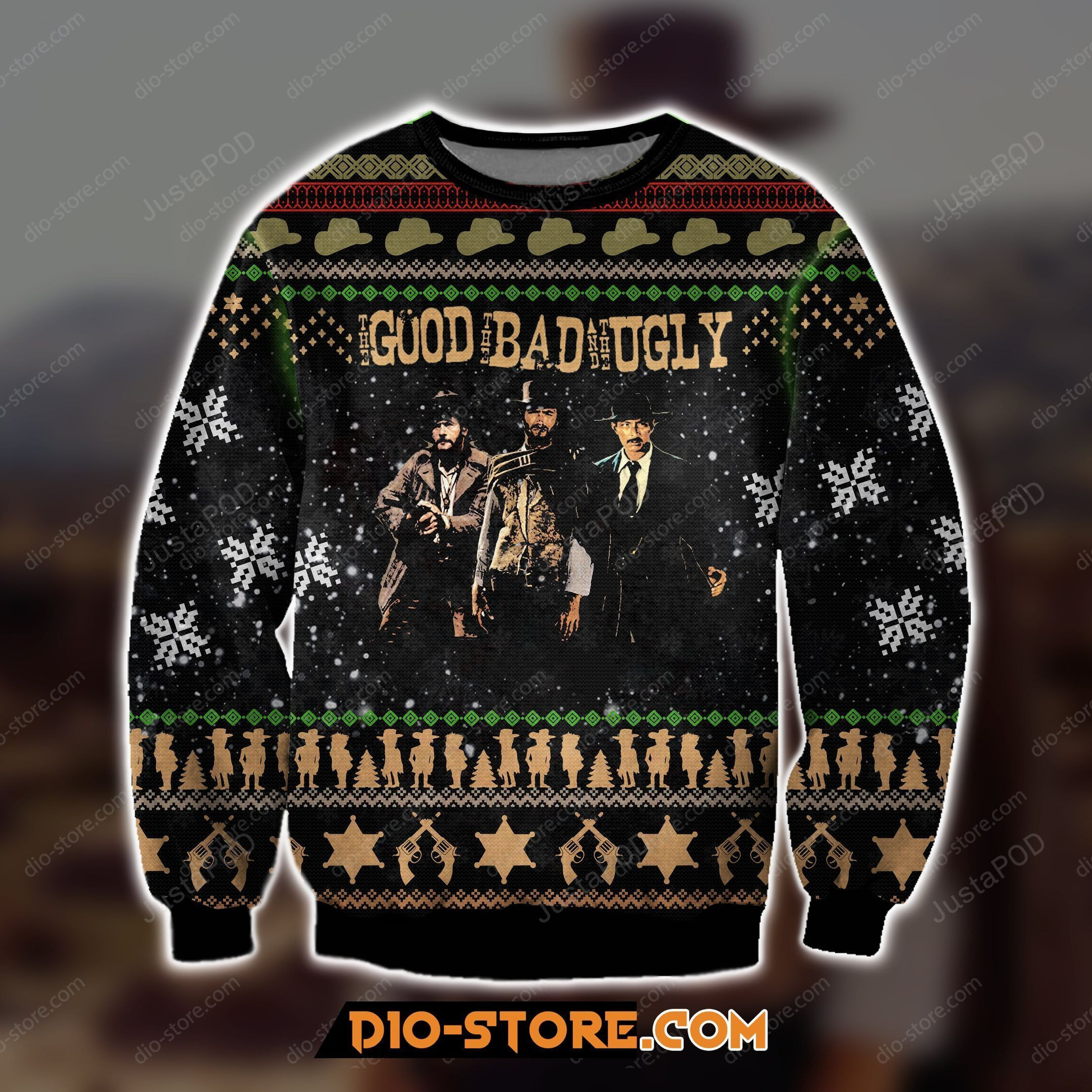 The Good The Bad And The Ugly Knitting Pattern Ugly Christmas Sweater Adult 3D Funny Matching for family