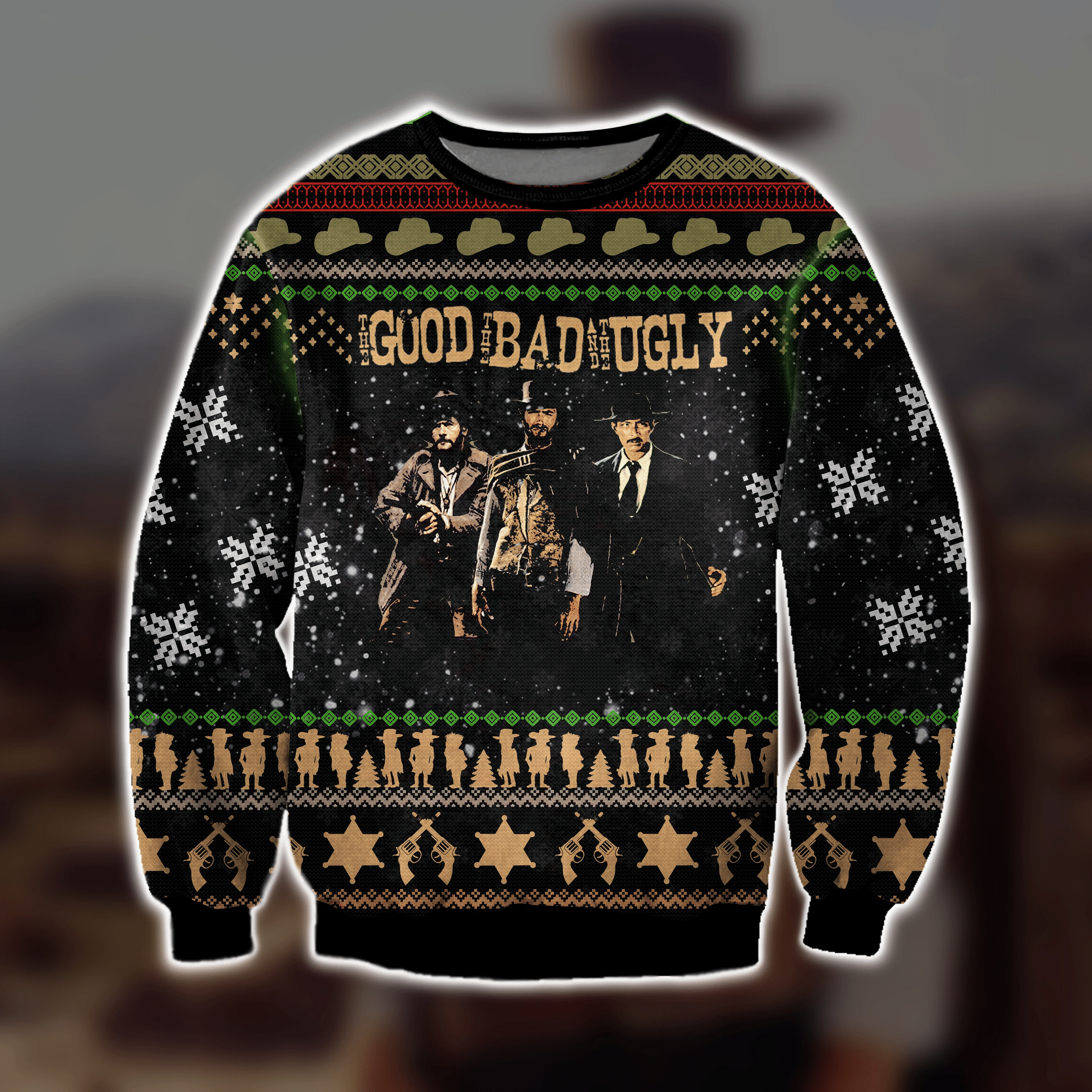 The Good The Bad And The Ugly Ugly Christmas Sweater Adult 3D Funny Matching for family