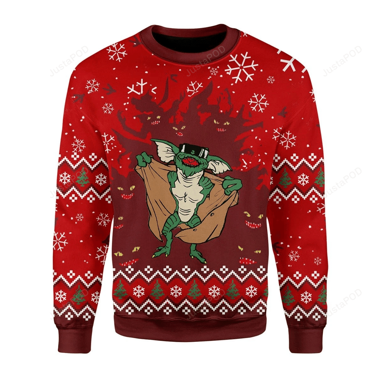 The Gremlins Is Coming Ugly Christmas Sweater Adult 3D Funny Matching for family - Image 2