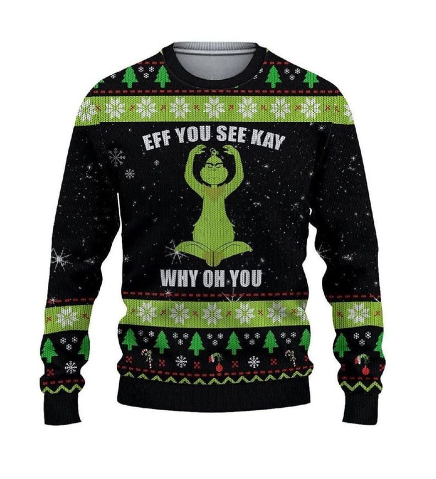 The Grin Ugly Christmas Sweater, Funny Grin Christmas Sweater