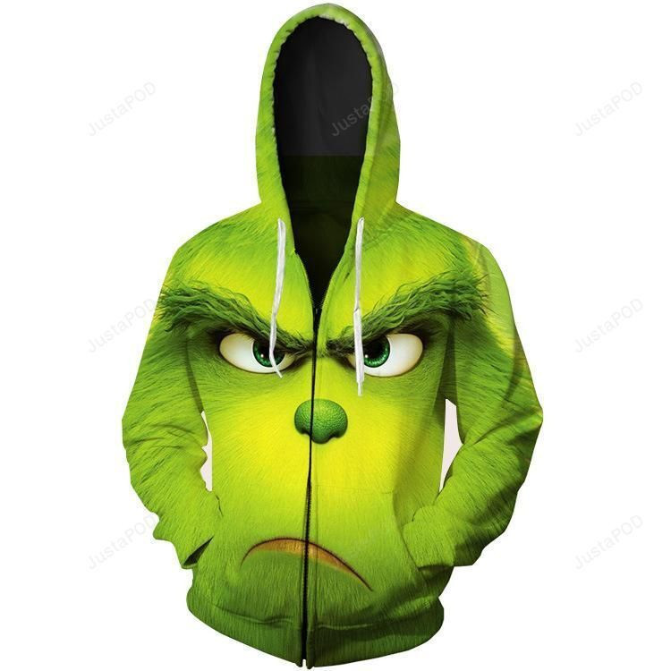 The Grinch 3D All Over Print Hoodie, Zip Hoodie