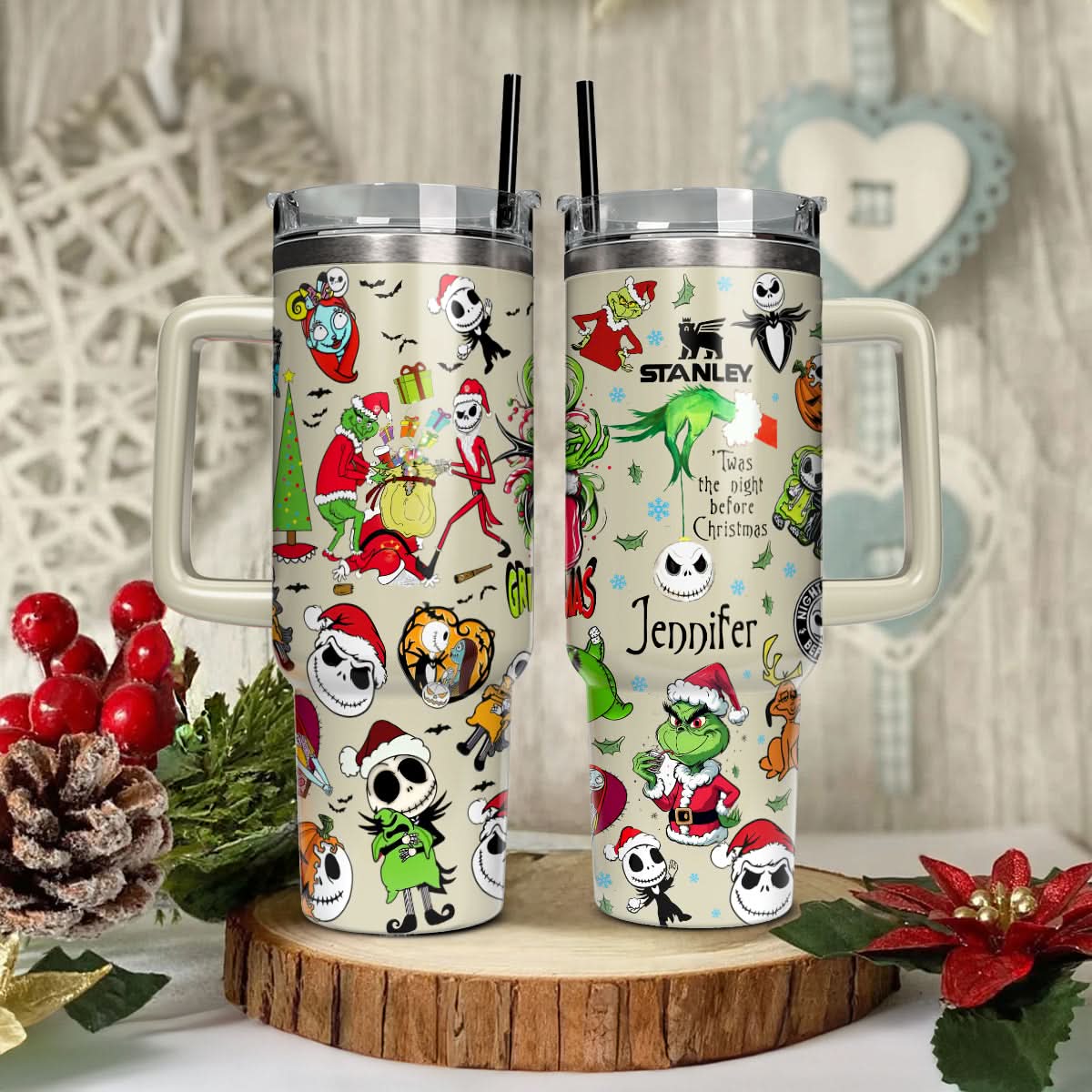 The Grinch And Friend Movies Christmas Custom Stanley Cup 40 oz 30 oz Tumbler With HandleTVC2301434