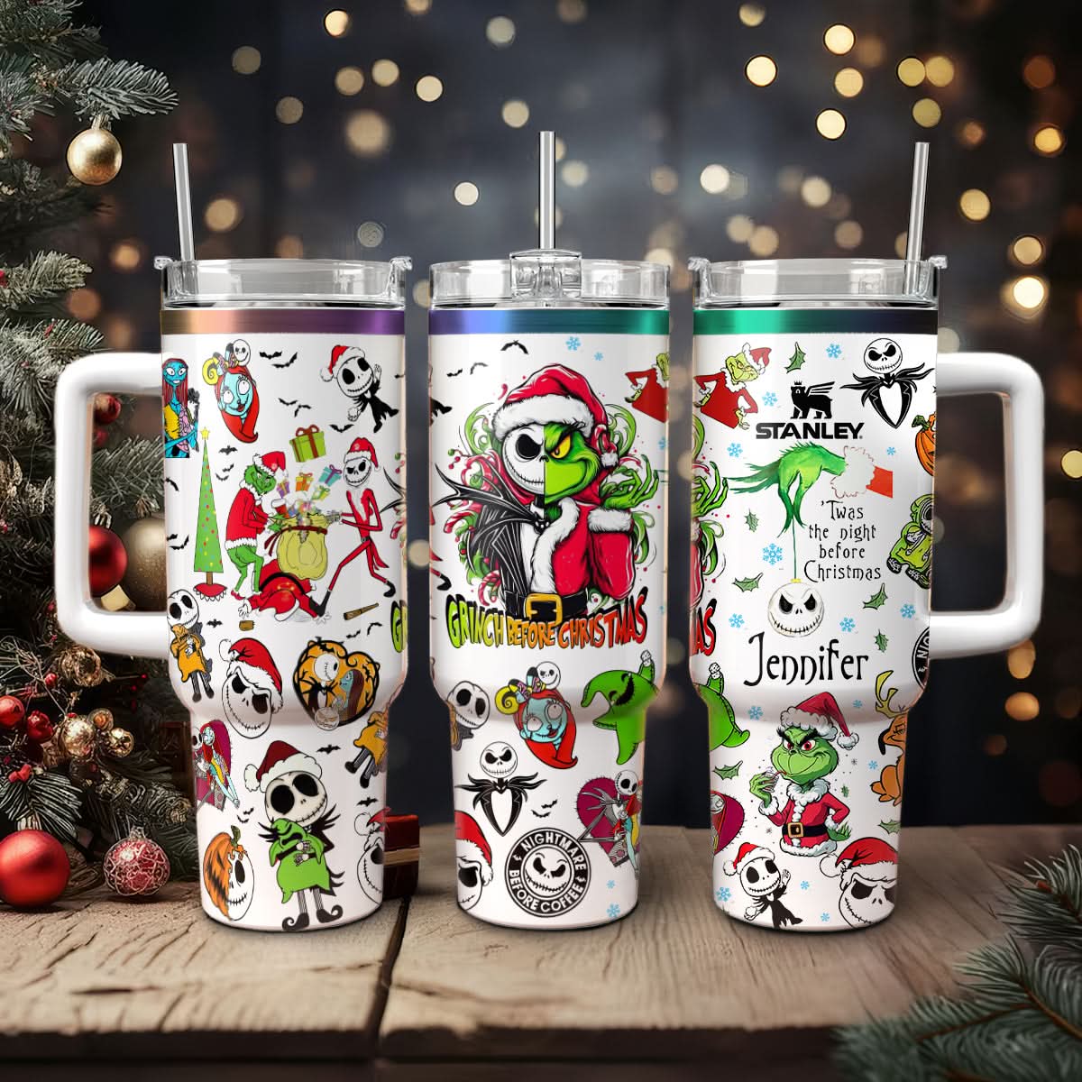 The Grinch And Friend Movies Christmas Custom Stanley Cup 40 oz 30 oz Tumbler With HandleTVC2301434