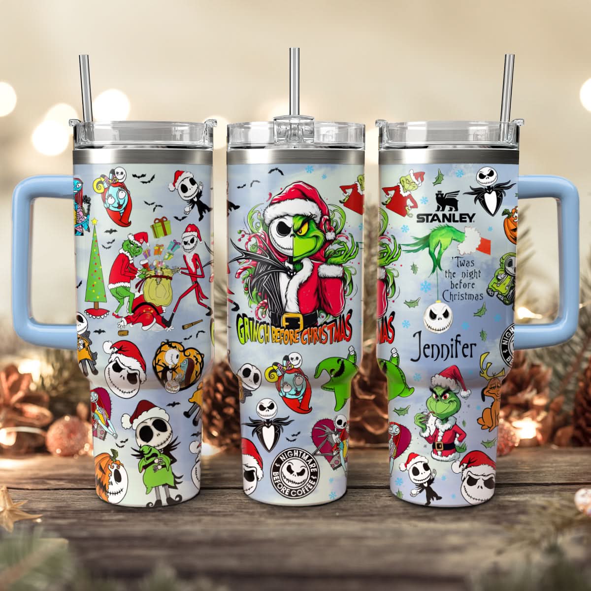 The Grinch And Friend Movies Christmas Custom Stanley Cup 40 oz 30 oz Tumbler With HandleTVC2301434
