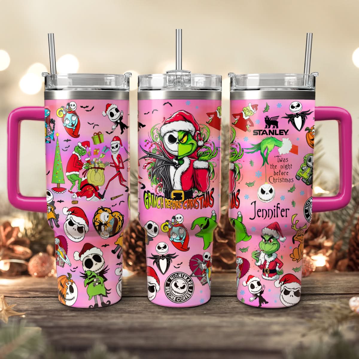 The Grinch And Friend Movies Christmas Custom Stanley Cup 40 oz 30 oz Tumbler With HandleTVC2301434