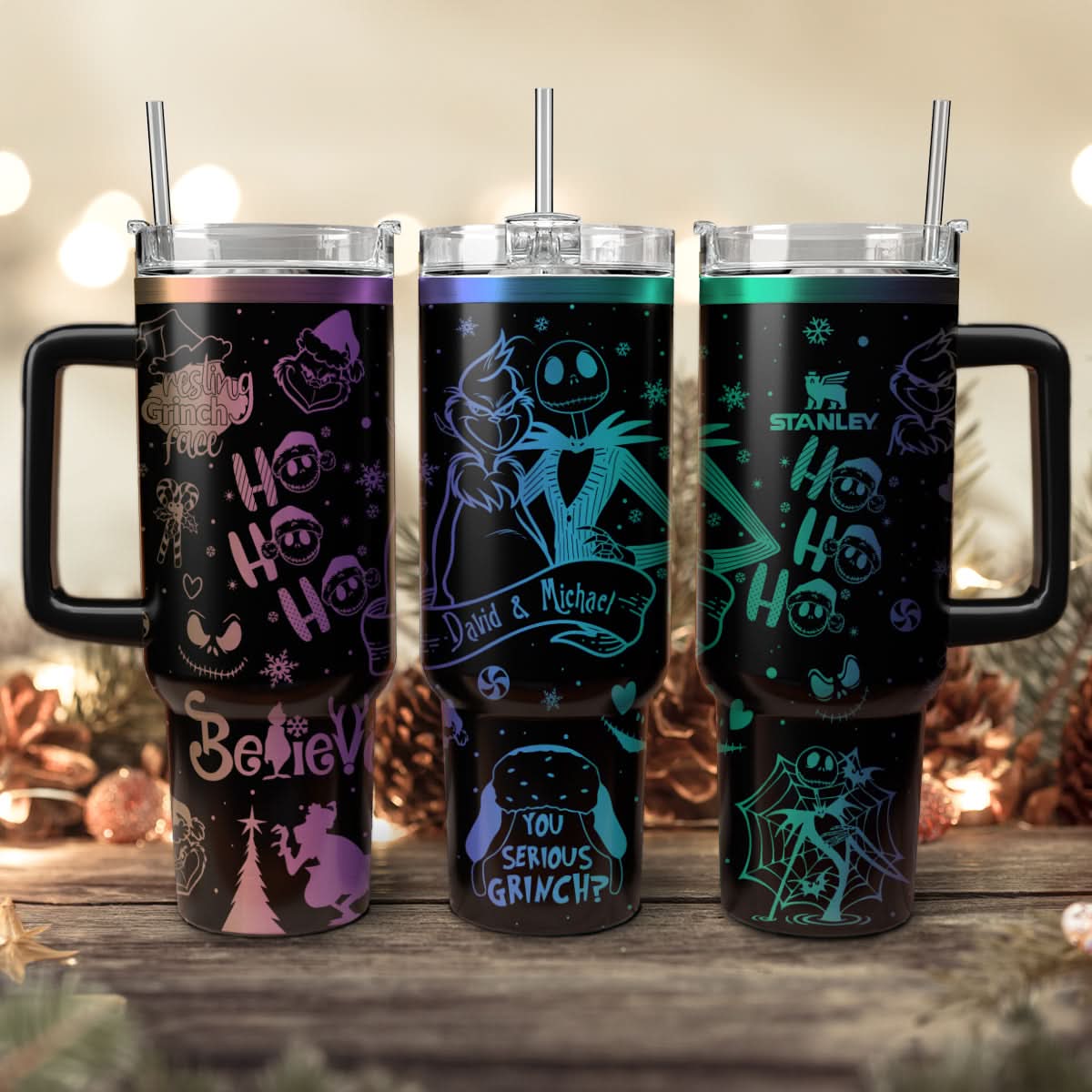 The Grinch And Friend Movies Christmas Custom Stanley Cup 40 oz 30 oz Tumbler With HandleTVC2301443