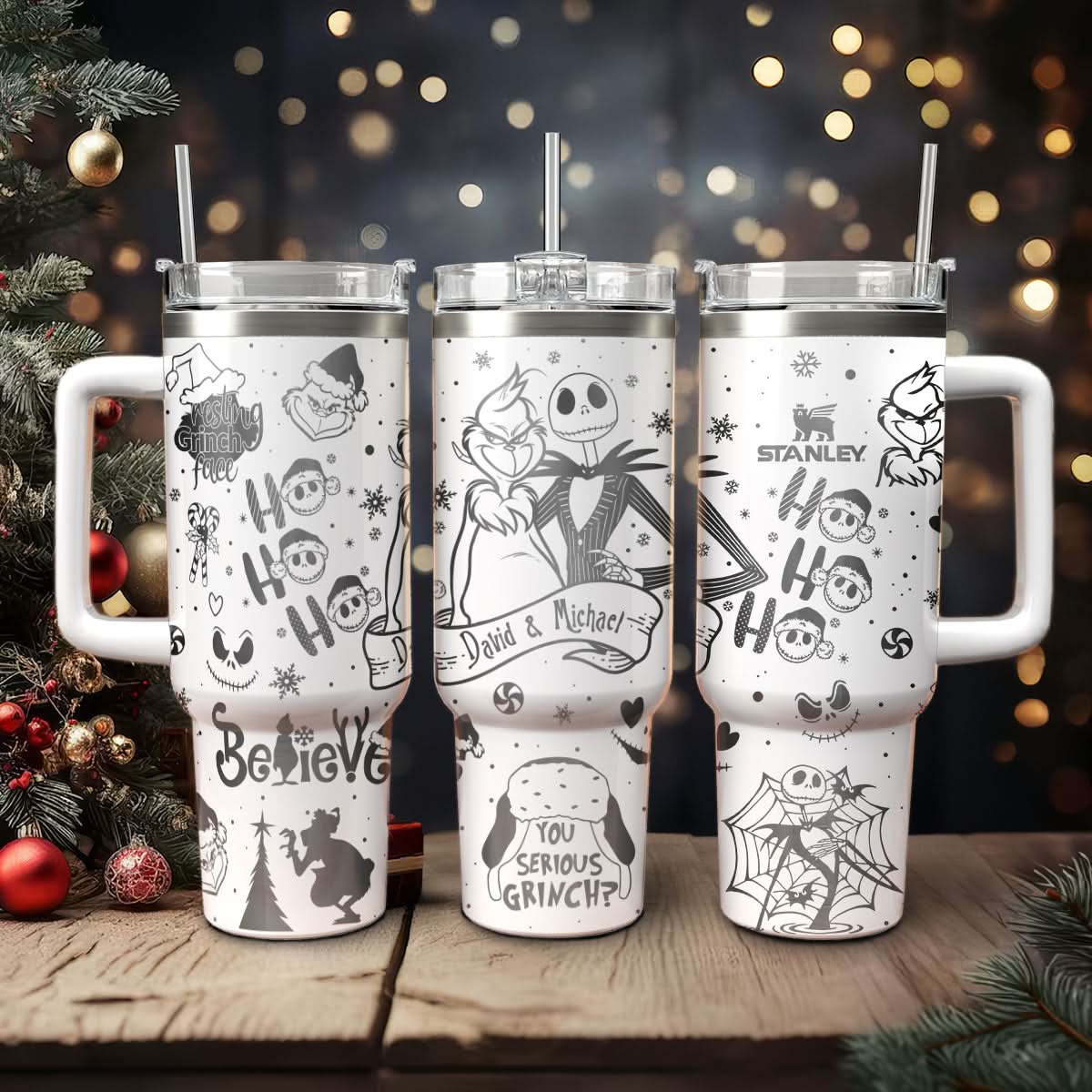 The Grinch And Friend Movies Christmas Custom Stanley Cup 40 oz 30 oz Tumbler With HandleTVC2301443
