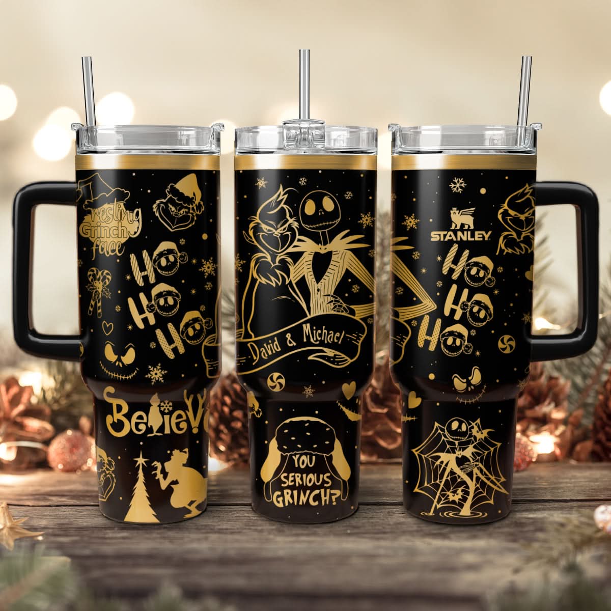The Grinch And Friend Movies Christmas Custom Stanley Cup 40 oz 30 oz Tumbler With HandleTVC2301443