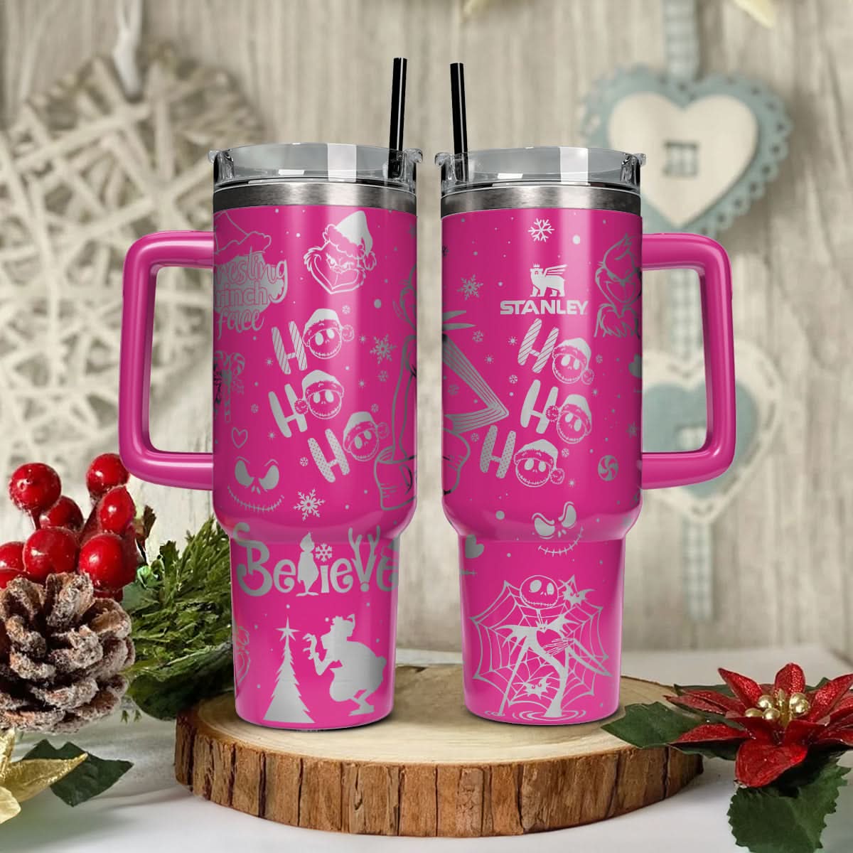 The Grinch And Friend Movies Christmas Custom Stanley Cup 40 oz 30 oz Tumbler With HandleTVC2301443