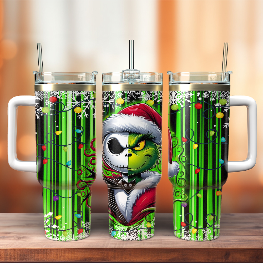 The Grinch and Jack Skellington Movies Christmas Custom Stanley Cup 40 oz 30 oz Tumbler With HandleTVC2301403