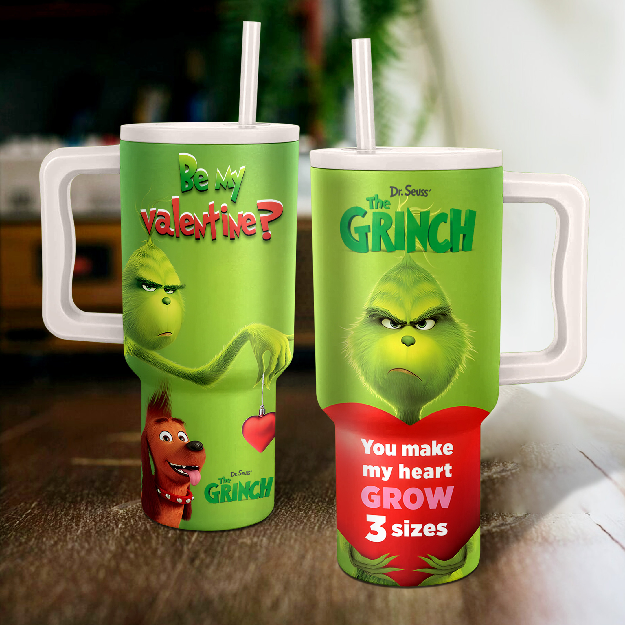 The Grinch Be My Valentine Movies Custom Stanley Cup 40 oz 30 oz Tumbler With HandleTVC2301155