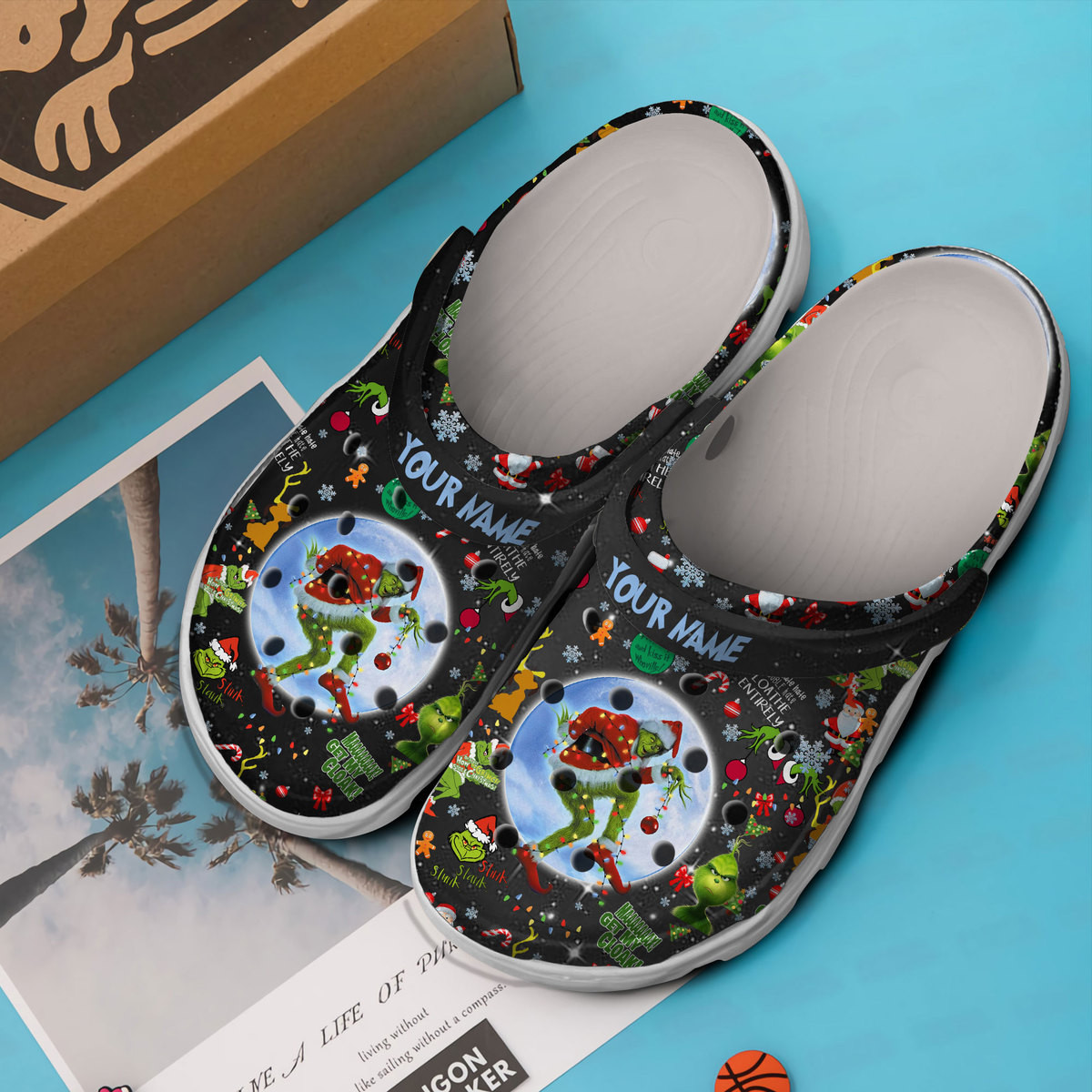 The Grinch Cartoon Crocs Crocband Clogs Shoes Comfortable For Men Women and Kids - Image 3