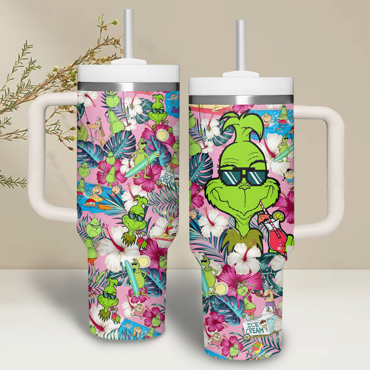 The Grinch Cartoon Custom Stanley Cup 40 oz 30 oz Tumbler With HandleTVC2301265