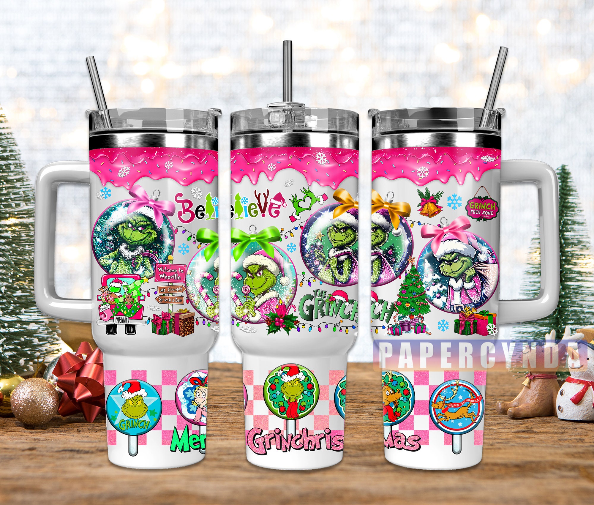 The Grinch Custom Stanley Cup 40 oz 30 oz Tumbler With HandleTVC2301844