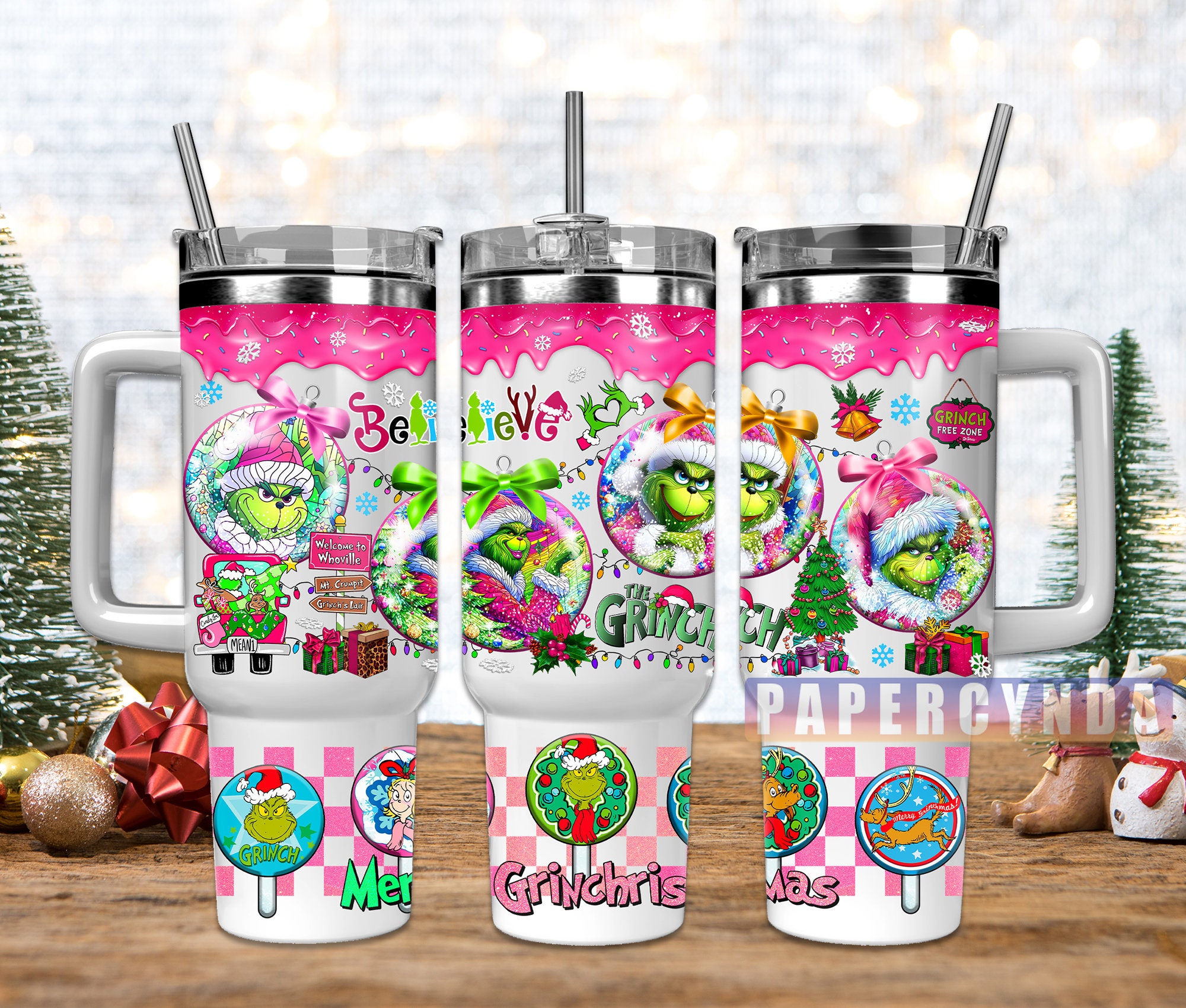 The Grinch Custom Stanley Cup 40 oz 30 oz Tumbler With HandleTVC2301844