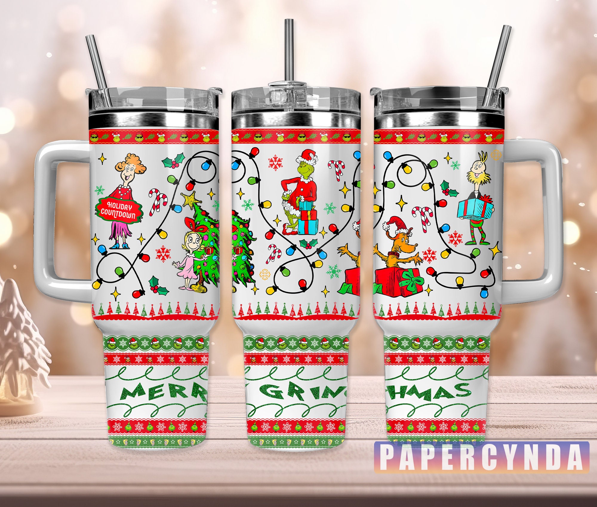 The Grinch Custom Stanley Cup 40 oz 30 oz Tumbler With HandleTVC2301844