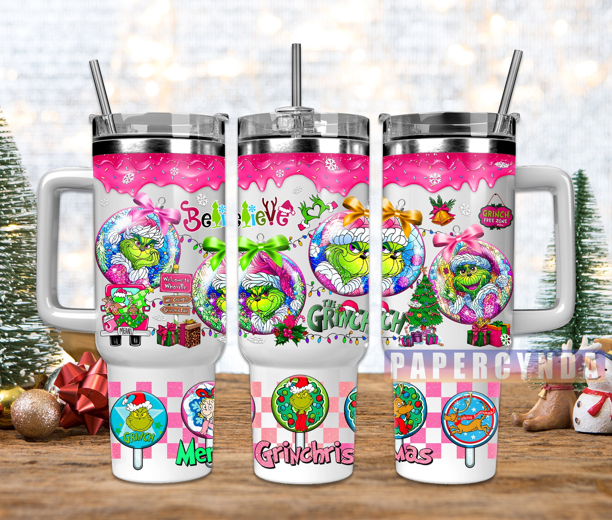 The Grinch Custom Stanley Cup 40 oz 30 oz Tumbler With HandleTVC2301844