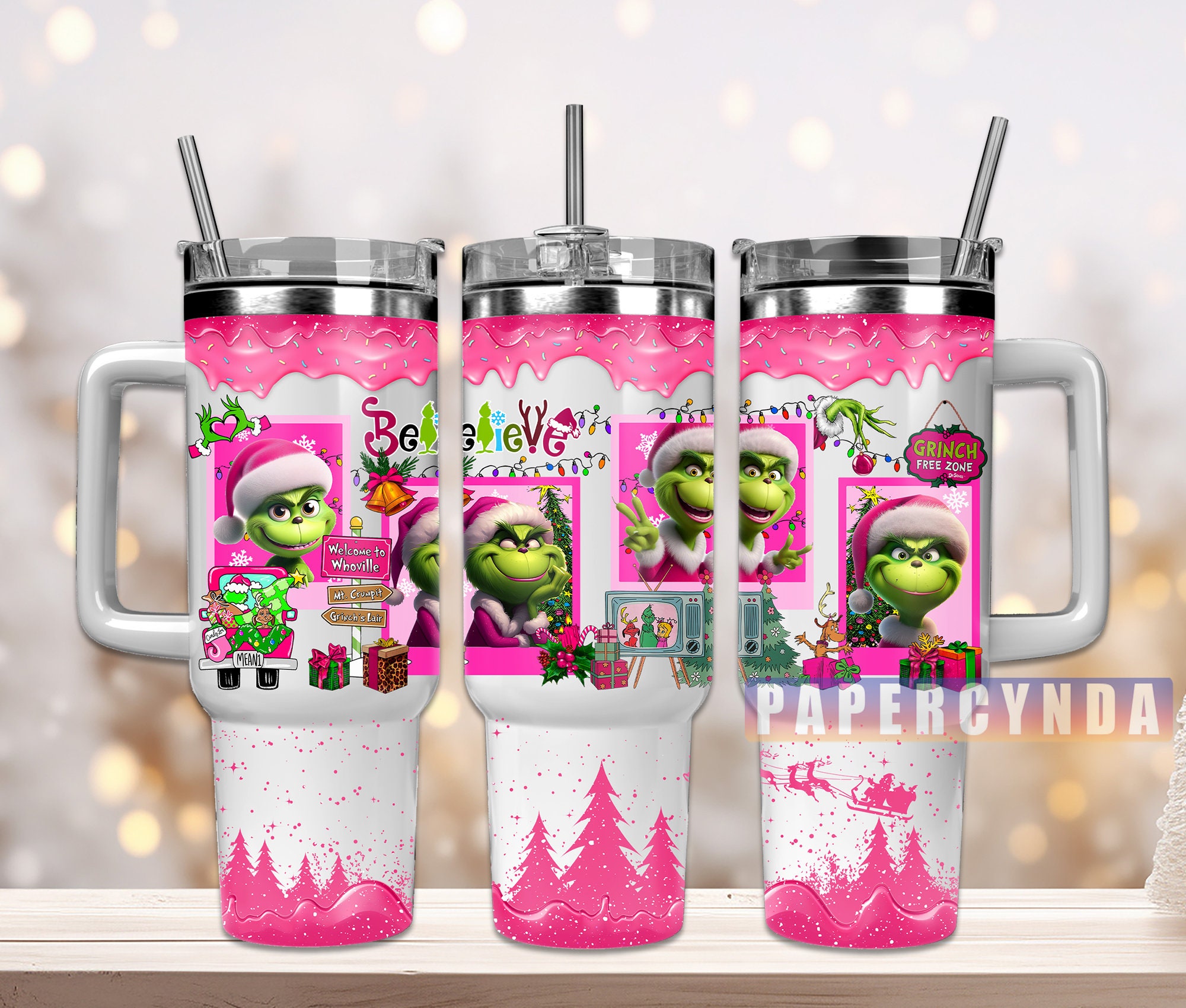 The Grinch Custom Stanley Cup 40 oz 30 oz Tumbler With HandleTVC2301844