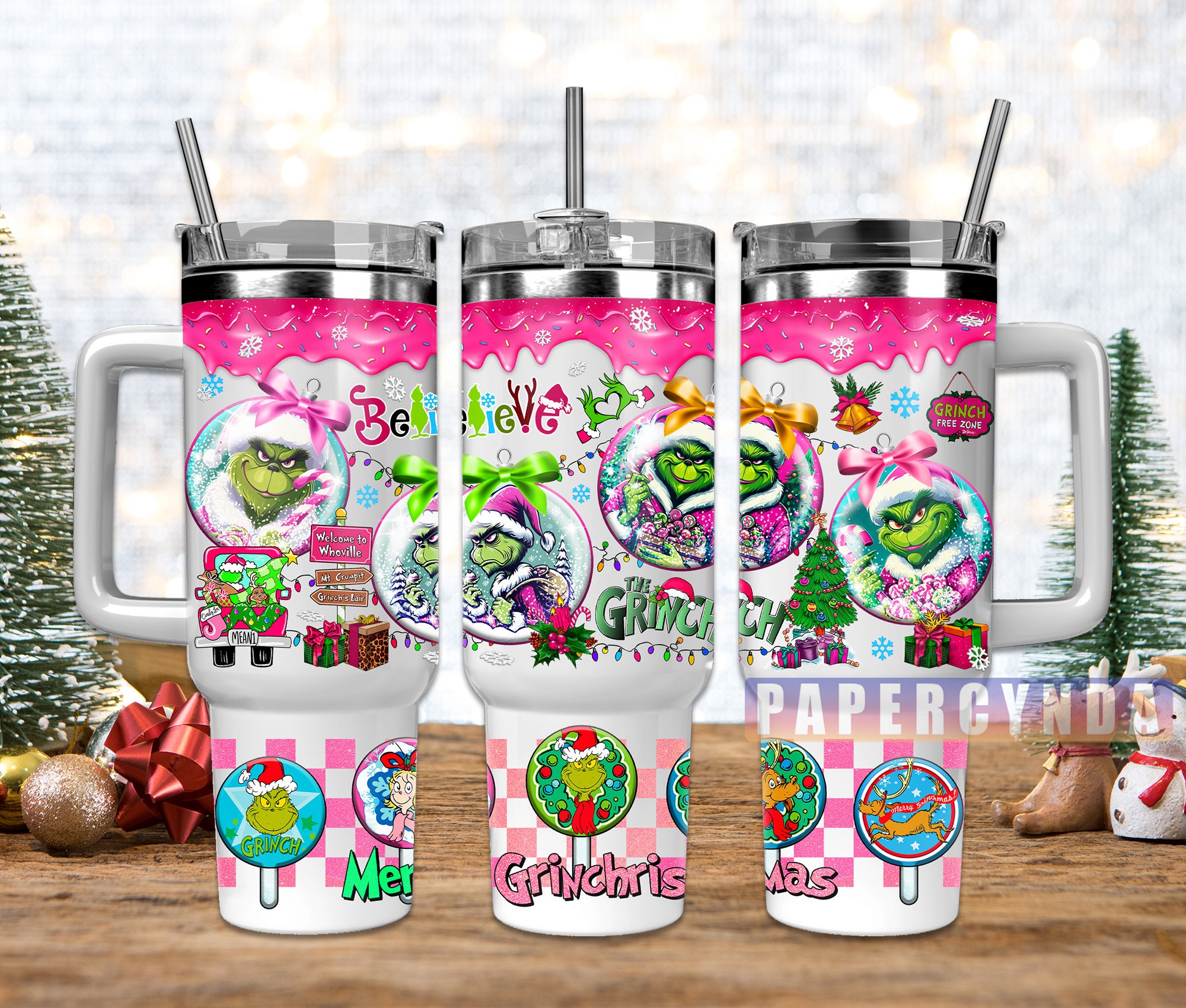 The Grinch Custom Stanley Cup 40 oz 30 oz Tumbler With HandleTVC2301844