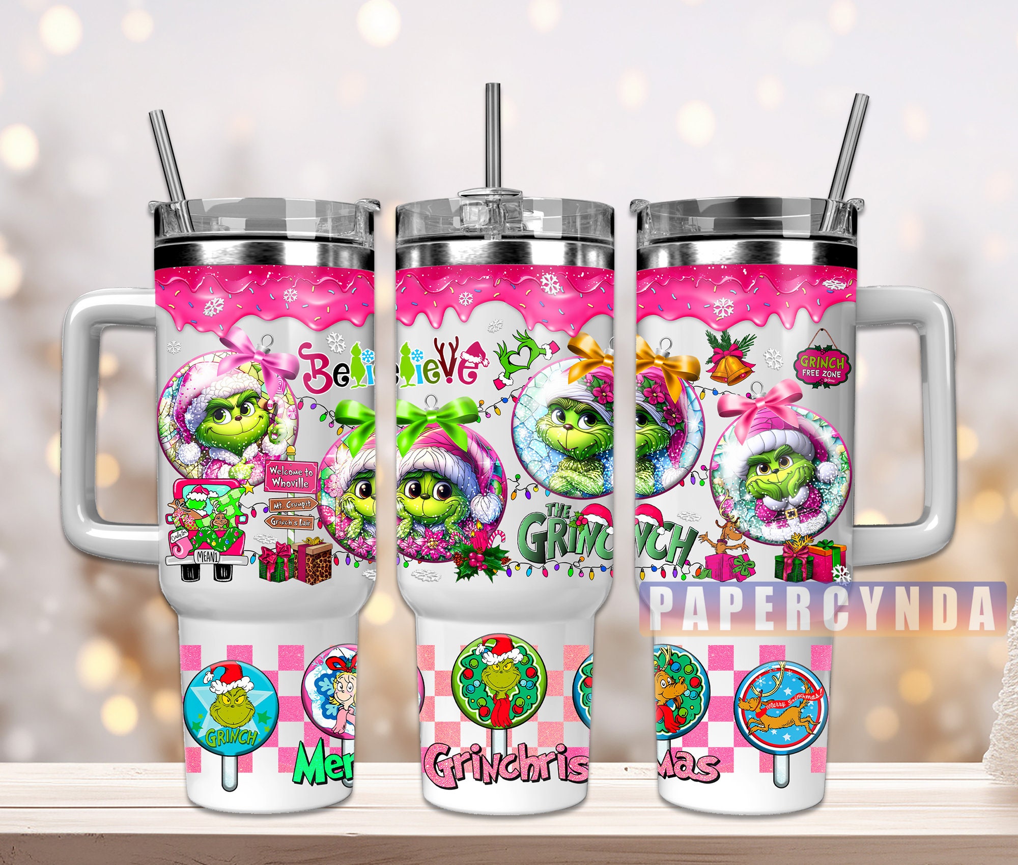 The Grinch Custom Stanley Cup 40 oz 30 oz Tumbler With HandleTVC2301844