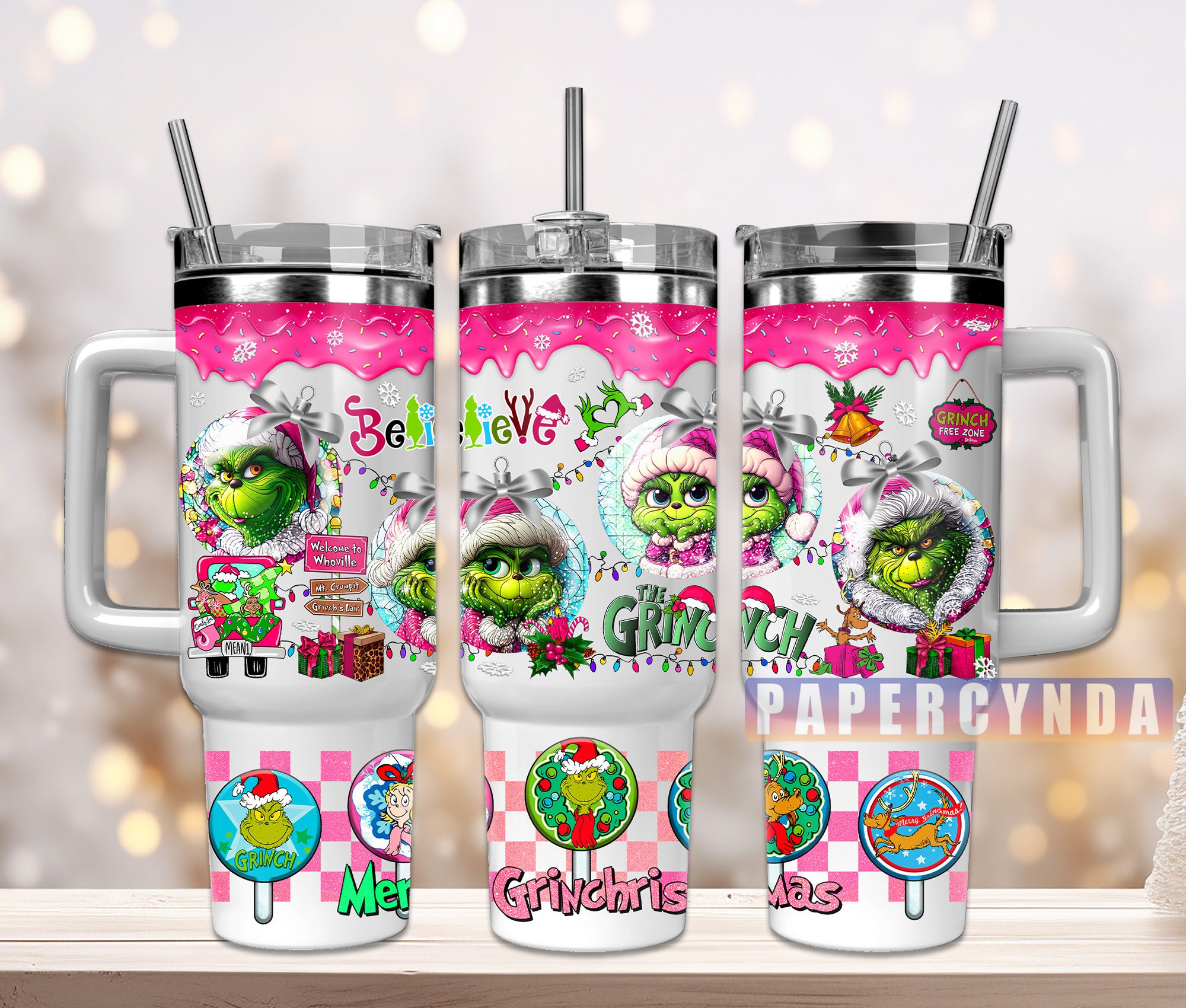 The Grinch Custom Stanley Cup 40 oz 30 oz Tumbler With HandleTVC2301844