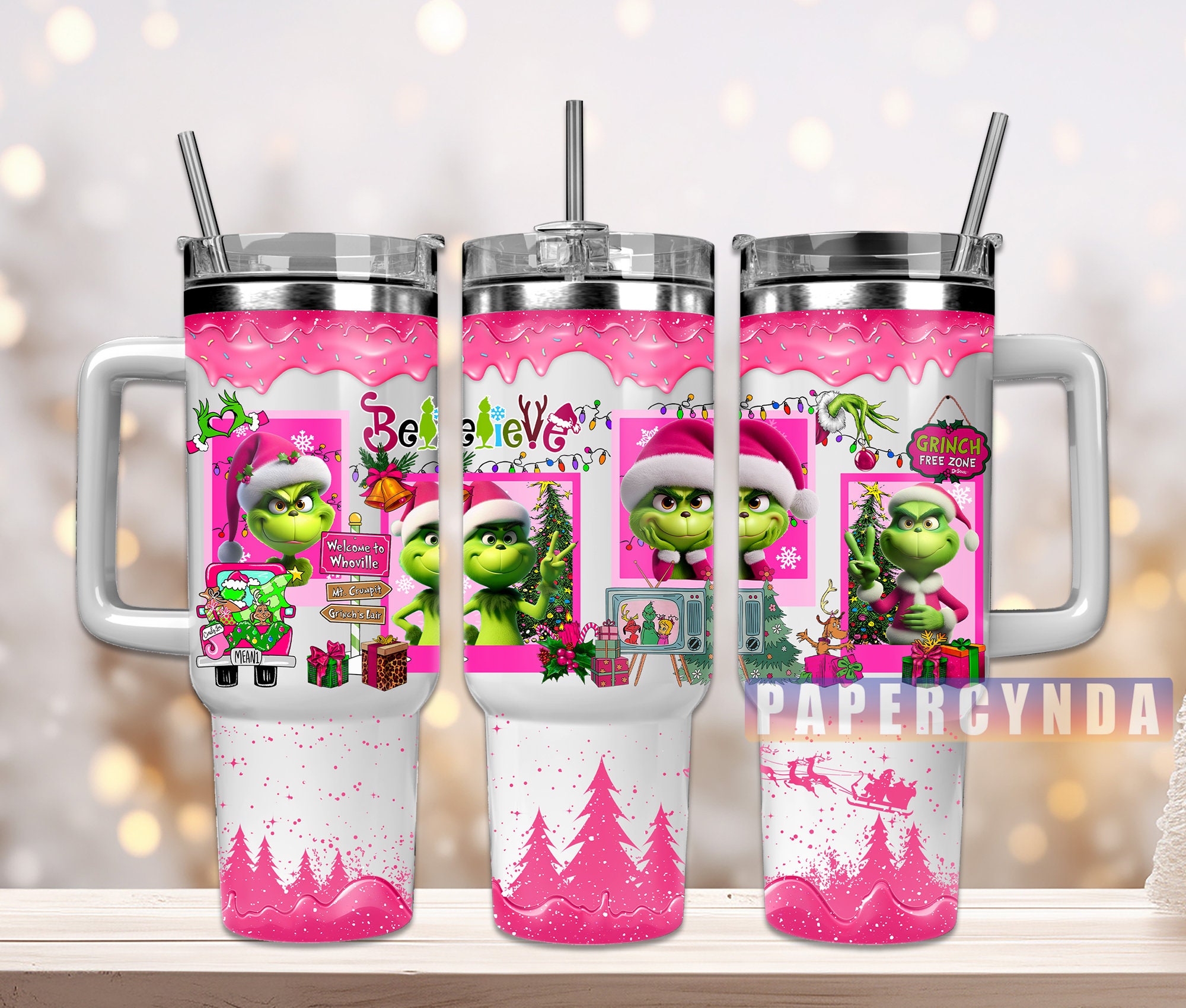 The Grinch Custom Stanley Cup 40 oz 30 oz Tumbler With HandleTVC2301844