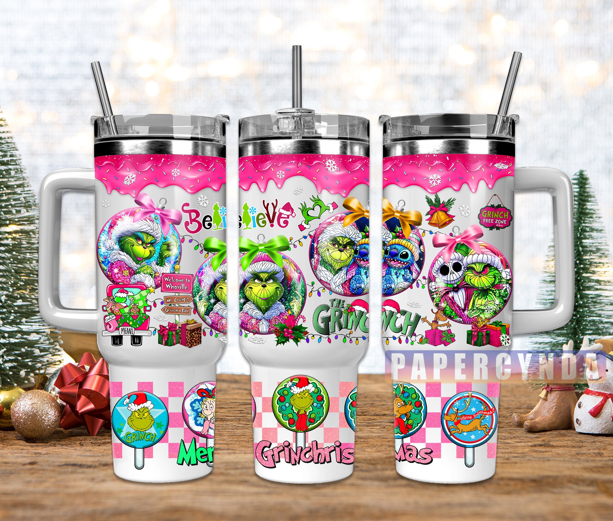 The Grinch Custom Stanley Cup 40 oz 30 oz Tumbler With HandleTVC2301844