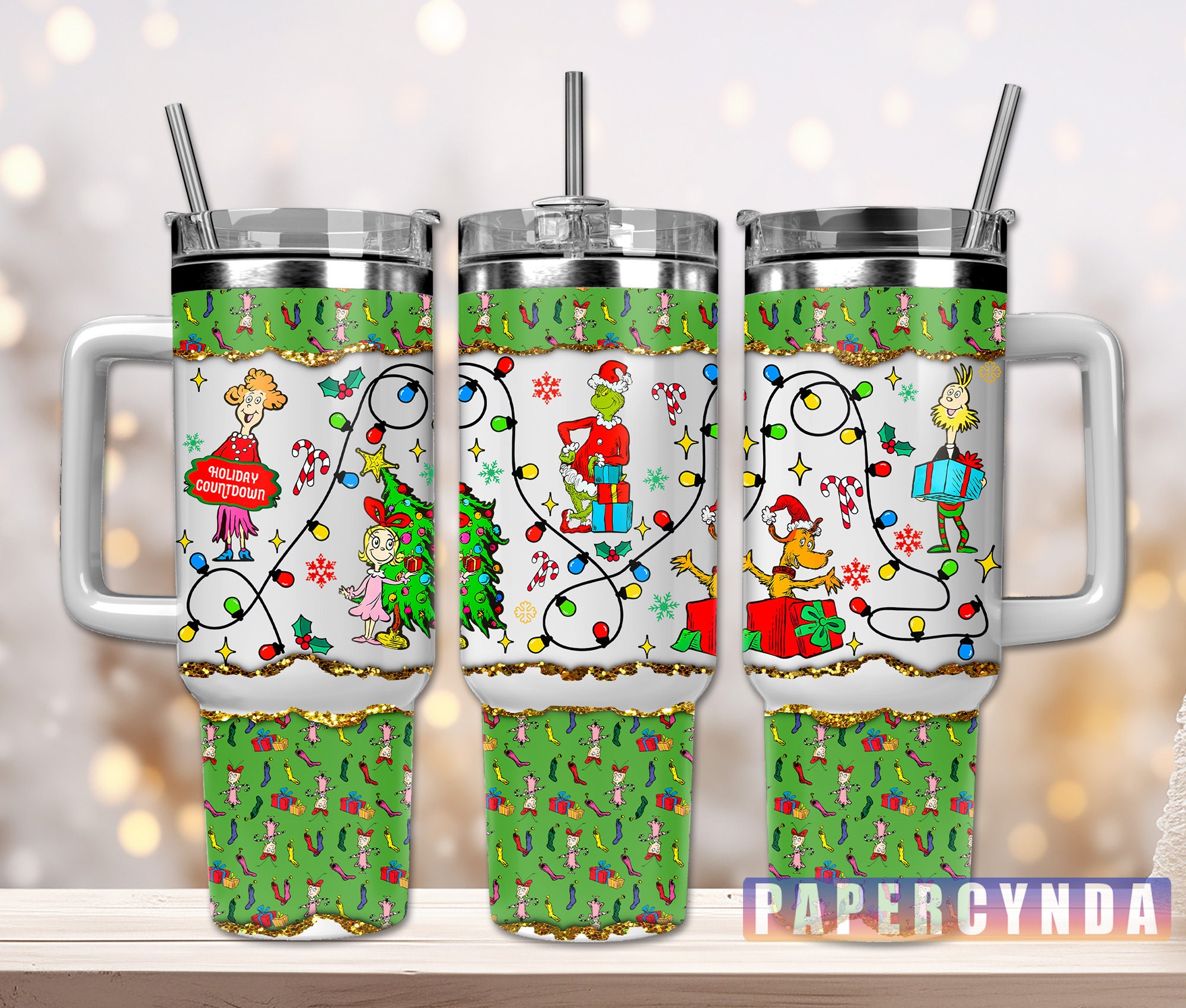The Grinch Custom Stanley Cup 40 oz 30 oz Tumbler With HandleTVC2301845