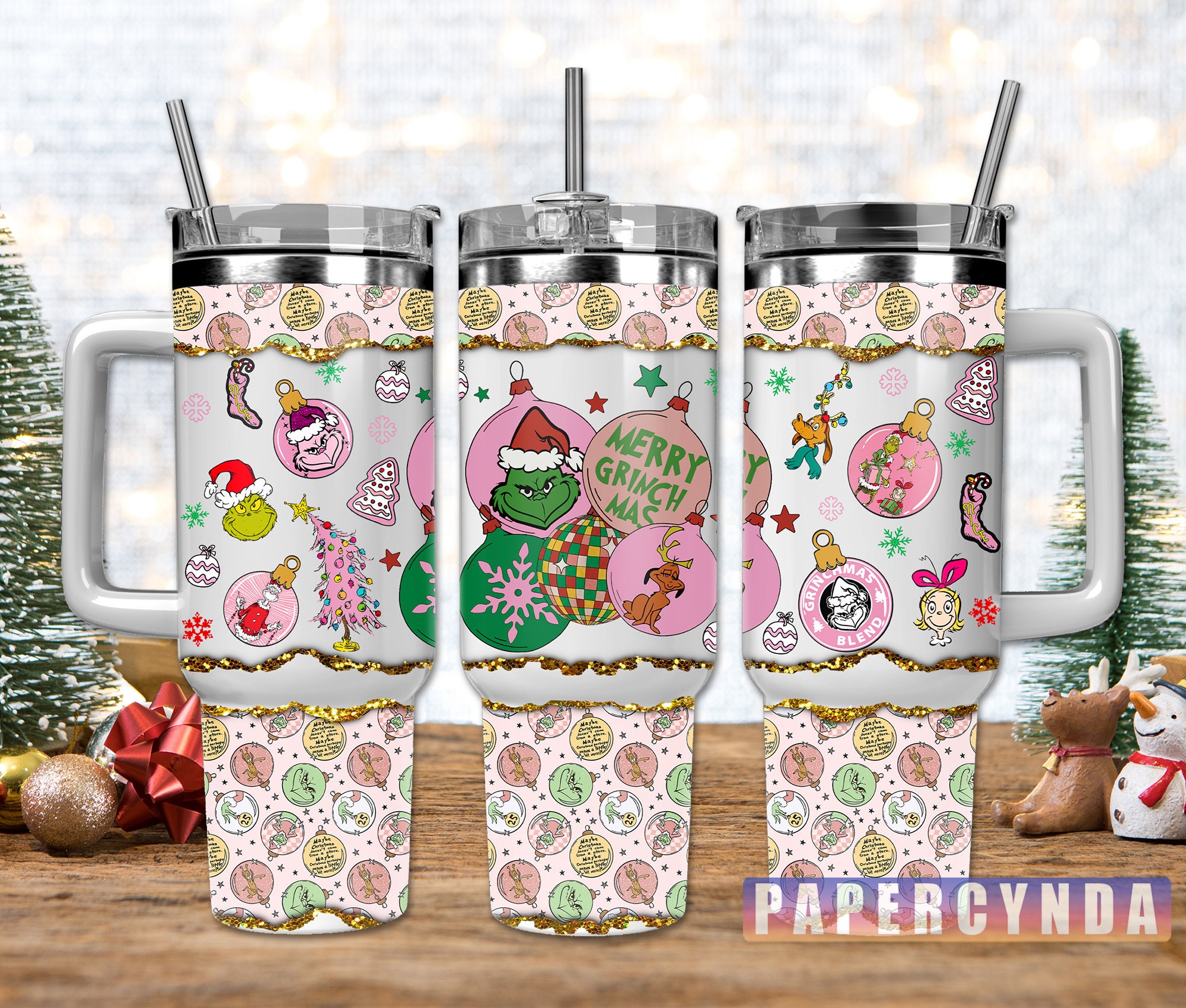 The Grinch Custom Stanley Cup 40 oz 30 oz Tumbler With HandleTVC2301845