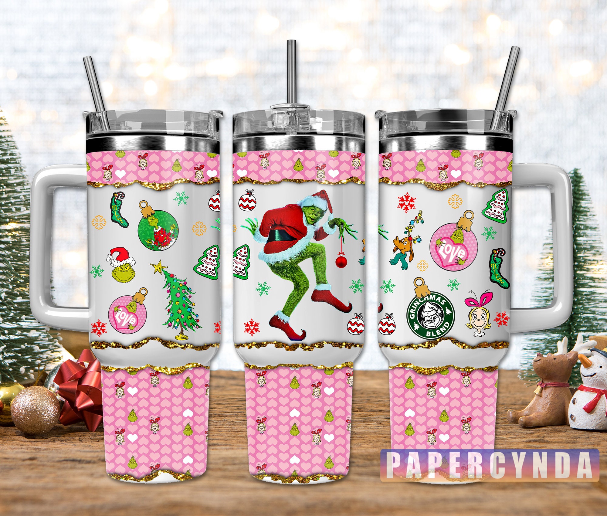 The Grinch Custom Stanley Cup 40 oz 30 oz Tumbler With HandleTVC2301845