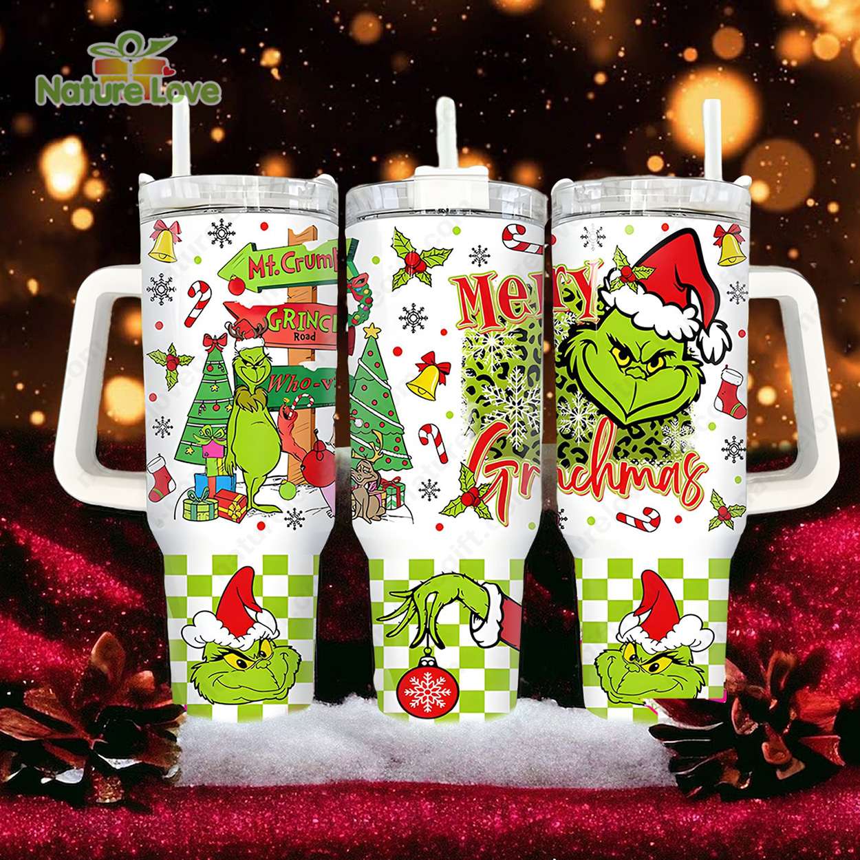 The Grinch Disney Movies Custom Stanley Cup 40 oz 30 oz Tumbler With HandleTVC2301903