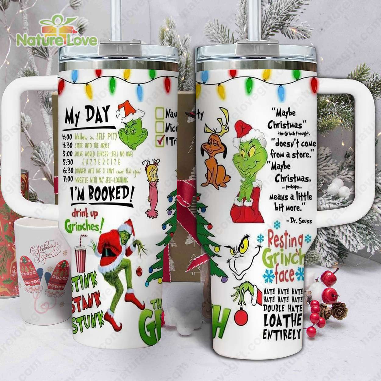 The Grinch Disney Movies Custom Stanley Cup 40 oz 30 oz Tumbler With HandleTVC2301904