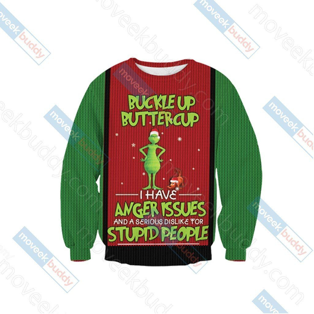 The Grinch For Unisex Ugly Christmas Sweater Adult 3D Funny Matching for family - Image 2