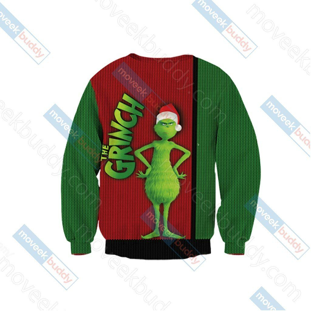 The Grinch For Unisex Ugly Christmas Sweater Adult 3D Funny Matching for family - Image 3
