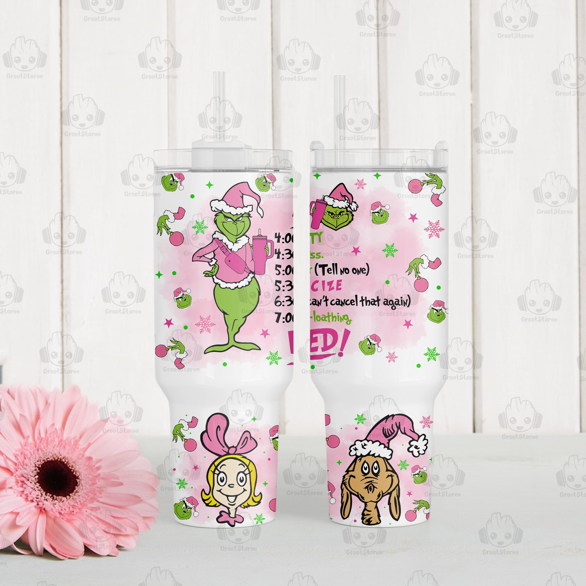 The Grinch Merry Xmas Disney Movies Custom Stanley Cup 40 oz 30 oz Tumbler With HandleTVC2301912 - Image 3