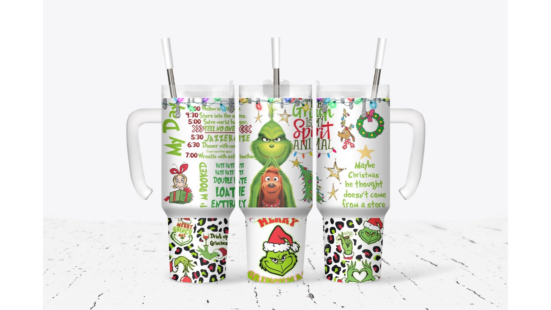 The Grinch Merry Xmas Movies Custom Stanley Cup 40 oz 30 oz Tumbler With HandleTVC2301930