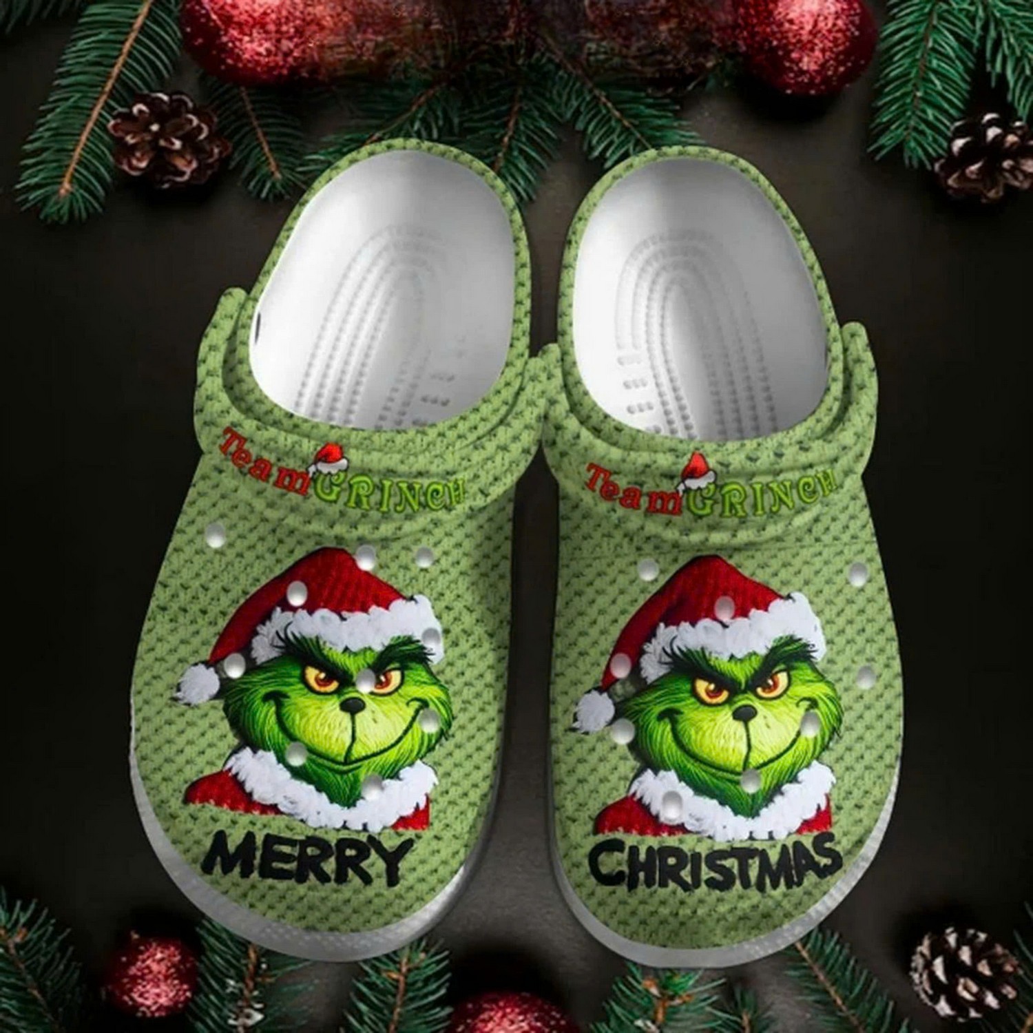 The Grinch Movie Christmas Crocs Crocband Clogs Shoes Comfortable For Men Women and Kids