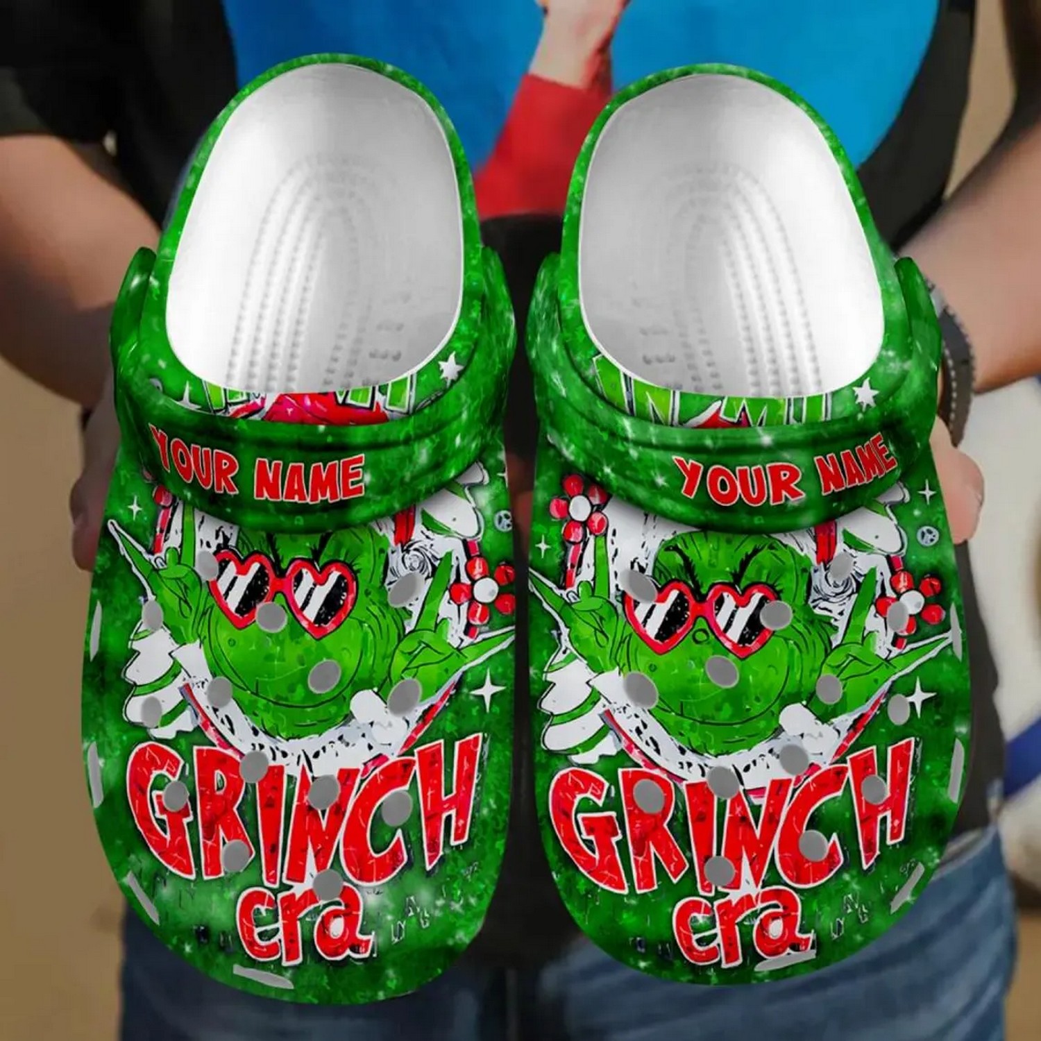 The Grinch Movie Christmas Crocs Crocband Clogs Shoes Comfortable For Men Women and Kids