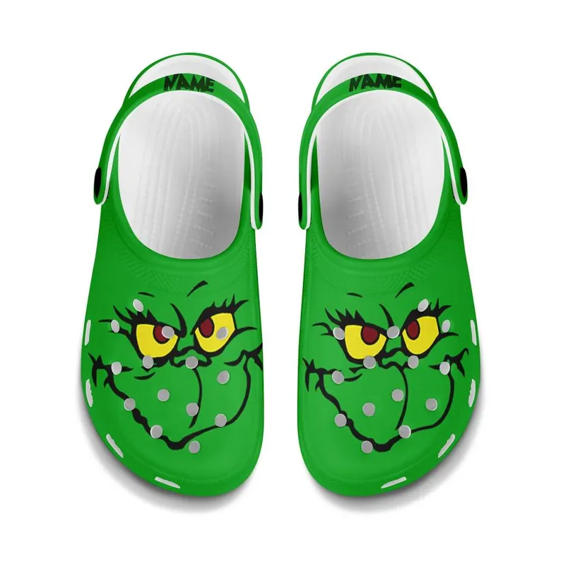 The Grinch Movie Christmas Crocs Crocband Clogs Shoes Comfortable For Men Women and Kids
