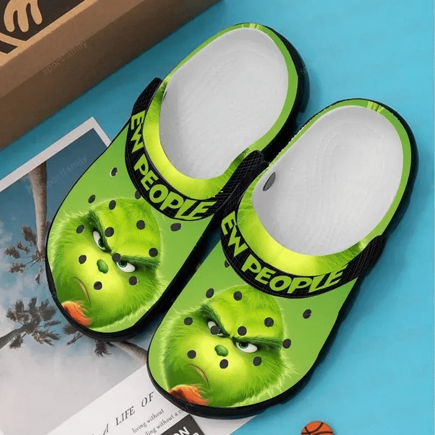 The Grinch Movie Christmas Crocs Crocband Clogs Shoes Comfortable For Men Women and Kids
