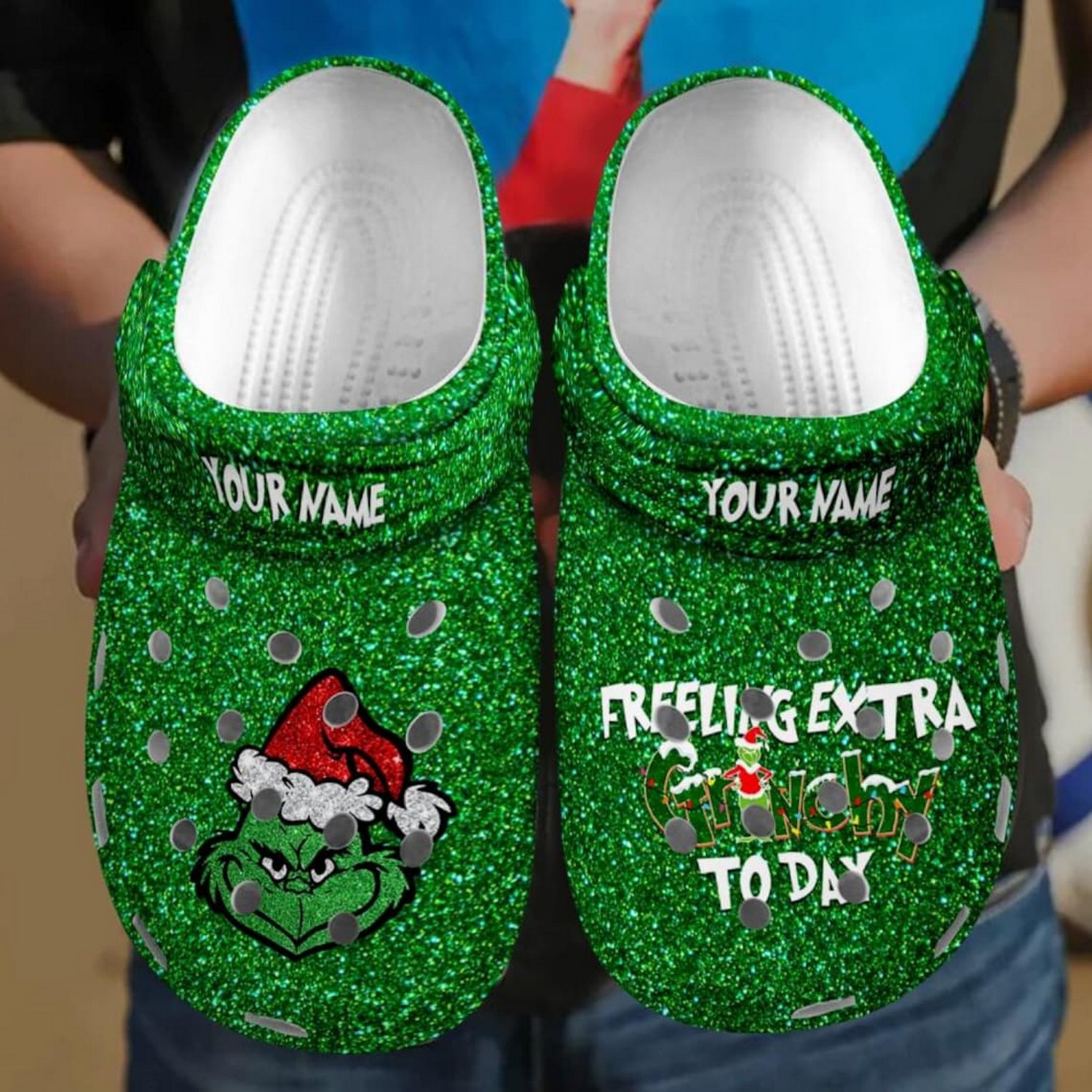 The Grinch Movie Christmas Crocs Crocband Clogs Shoes Comfortable For Men Women and Kids