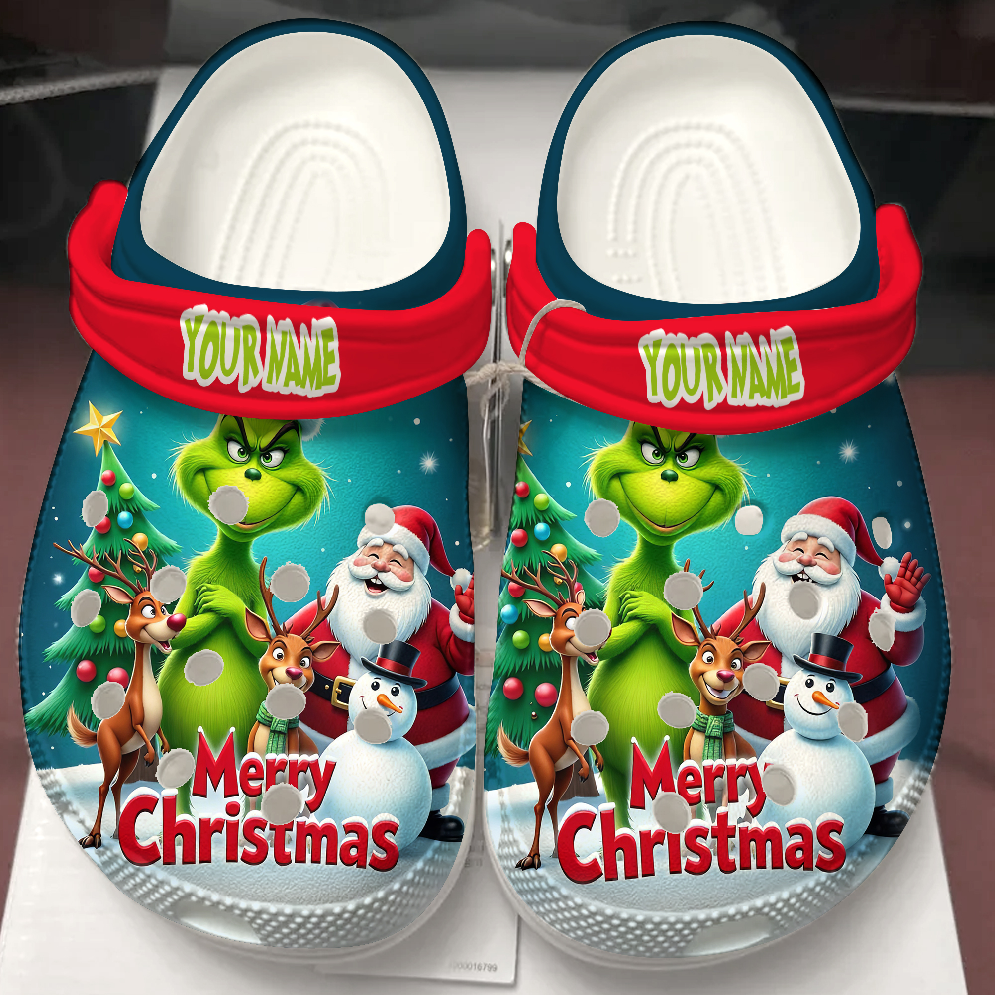 The Grinch Movie Christmas Crocs Crocband Clogs Shoes Comfortable For Men Women and Kids