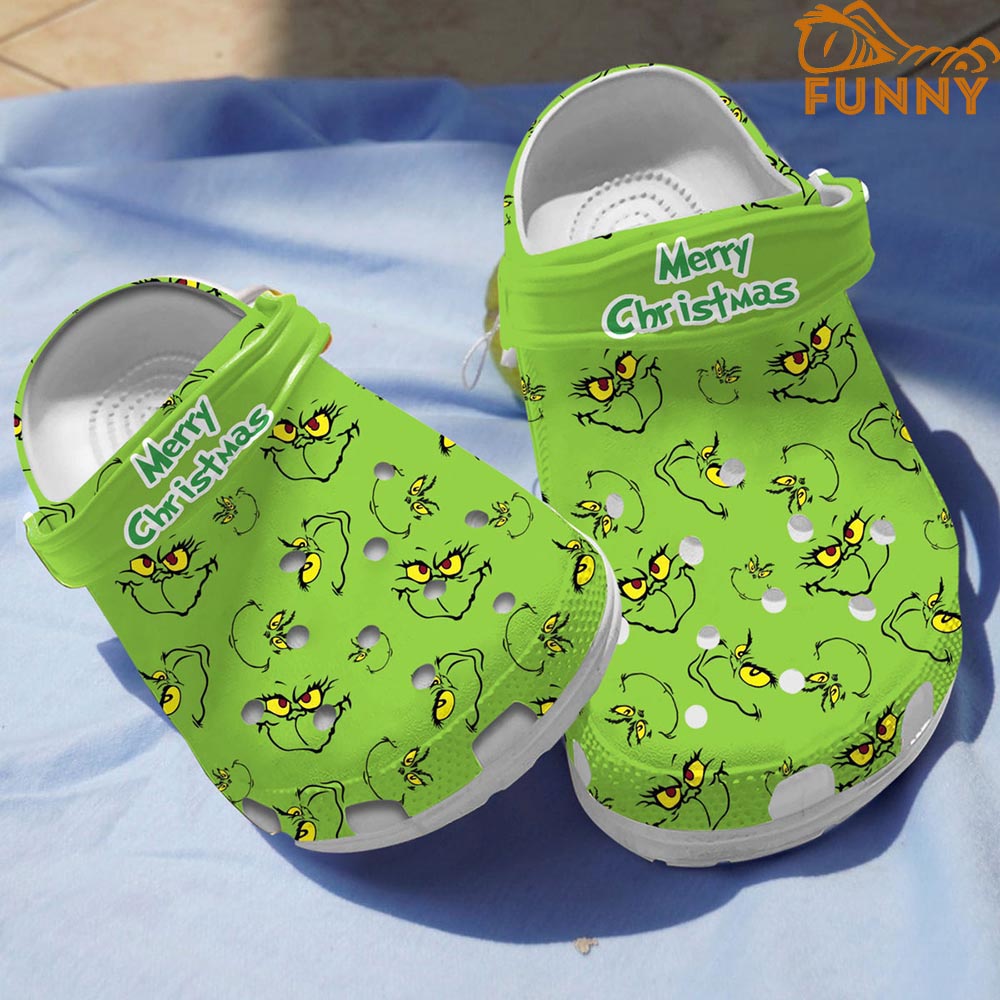 The Grinch Movie Christmas Crocs Crocband Clogs Shoes Comfortable For Men Women and Kids