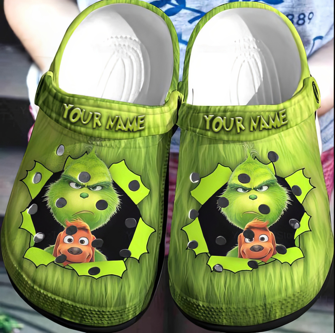 The Grinch Movie Christmas Crocs Crocband Clogs Shoes Comfortable For Men Women and Kids