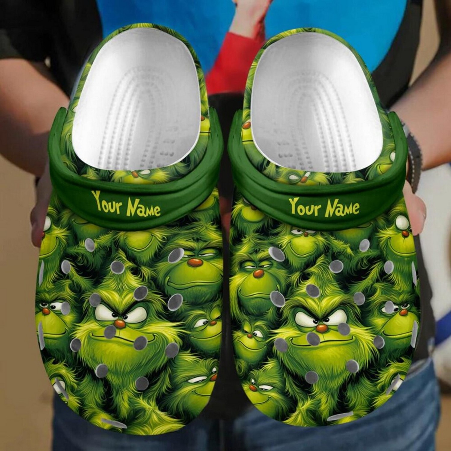 The Grinch Movie Christmas Crocs Crocband Clogs Shoes Comfortable For Men Women and Kids