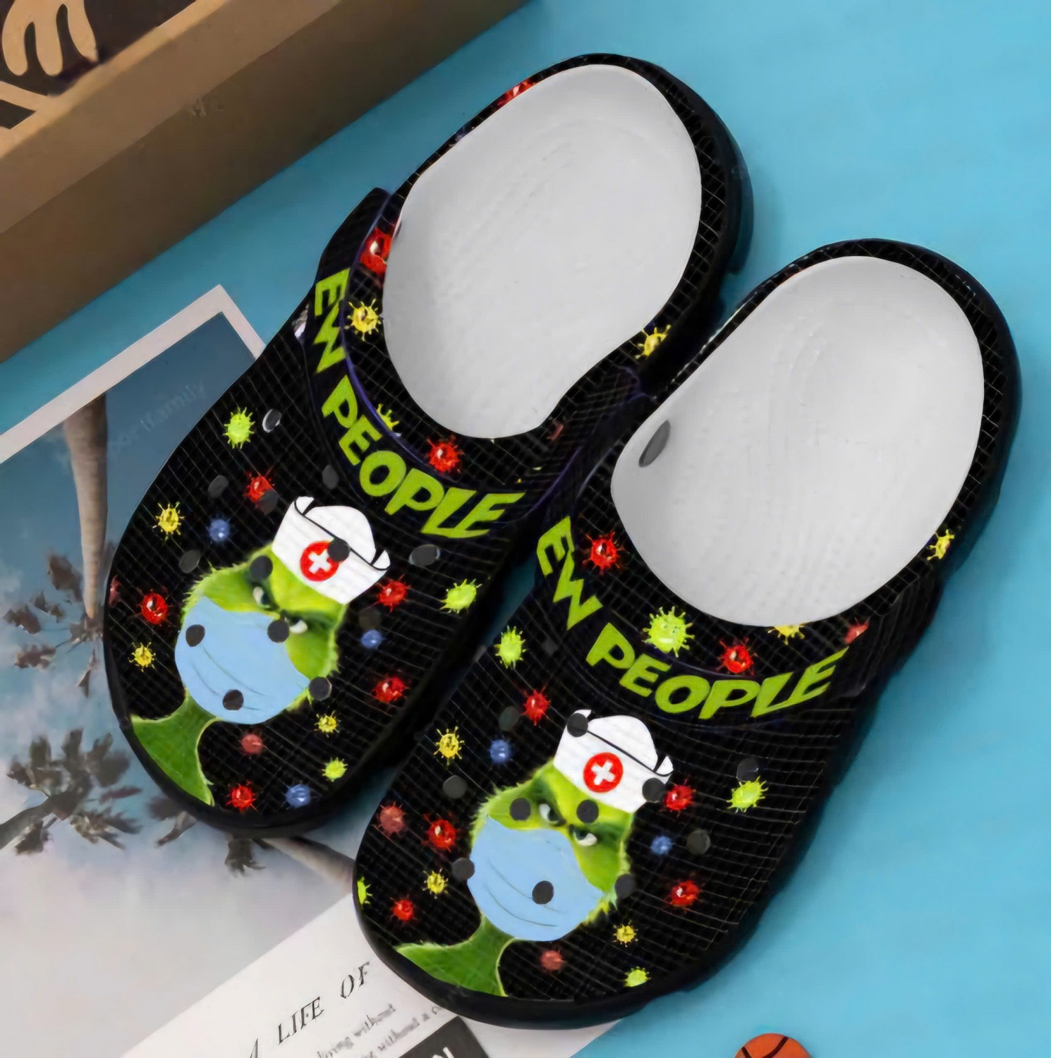 The Grinch Movie Christmas Crocs Crocband Clogs Shoes Comfortable For Men Women and Kids